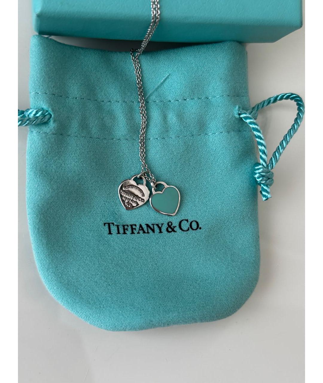TIFFANY&CO Бирюзовая серебряная подвеска, фото 4