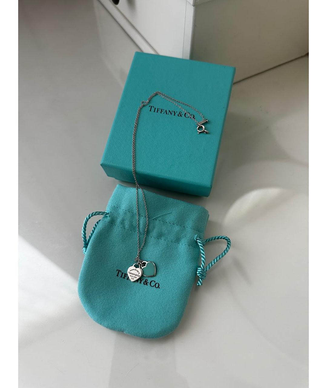 TIFFANY&CO Бирюзовая серебряная подвеска, фото 3