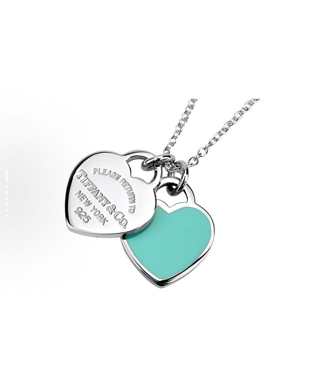 TIFFANY&CO Бирюзовая серебряная подвеска, фото 2