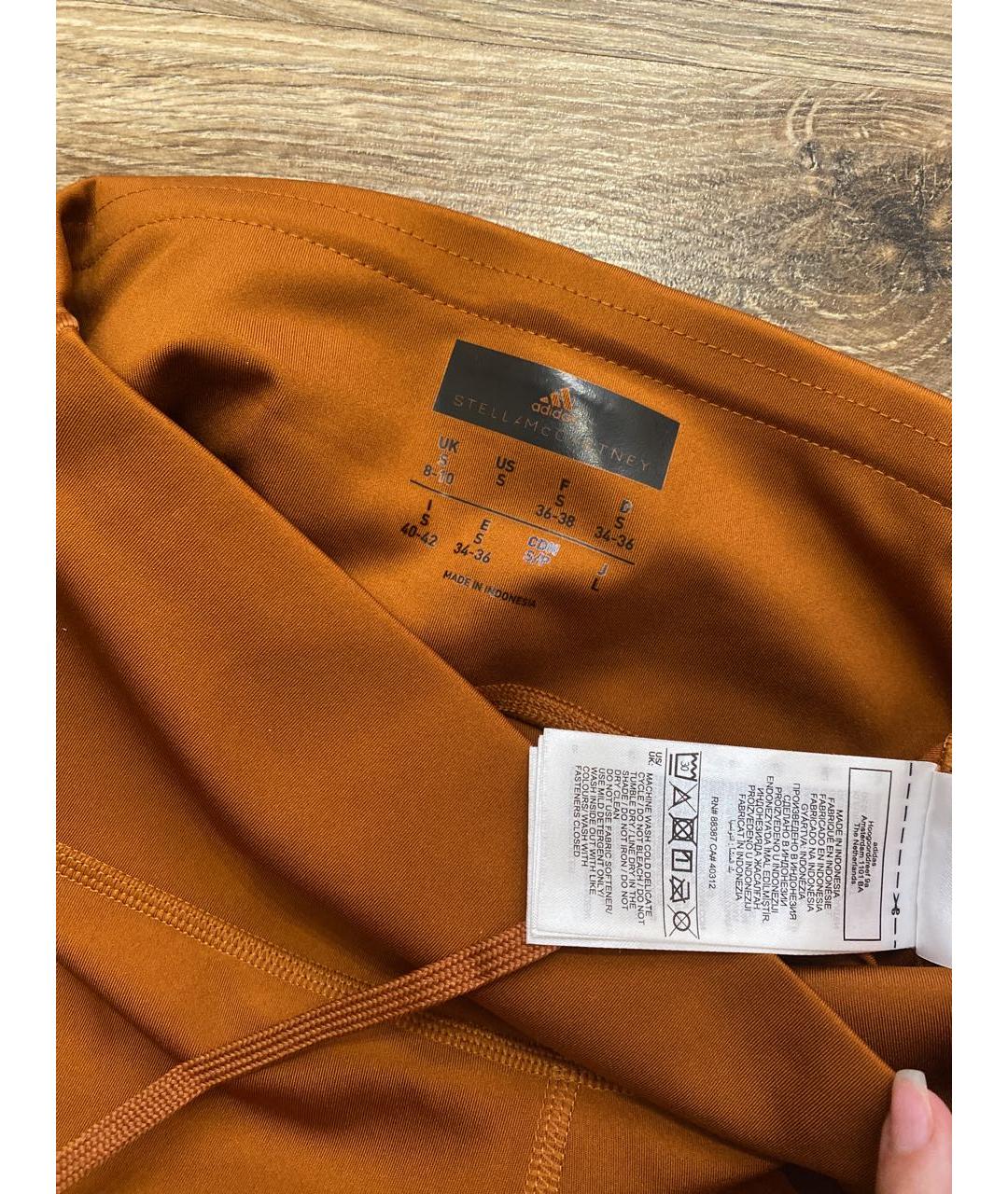 ADIDAS BY STELLA MCCARTNEY Коричневые полиэстеровые леггинсы и велосипедки, фото 8