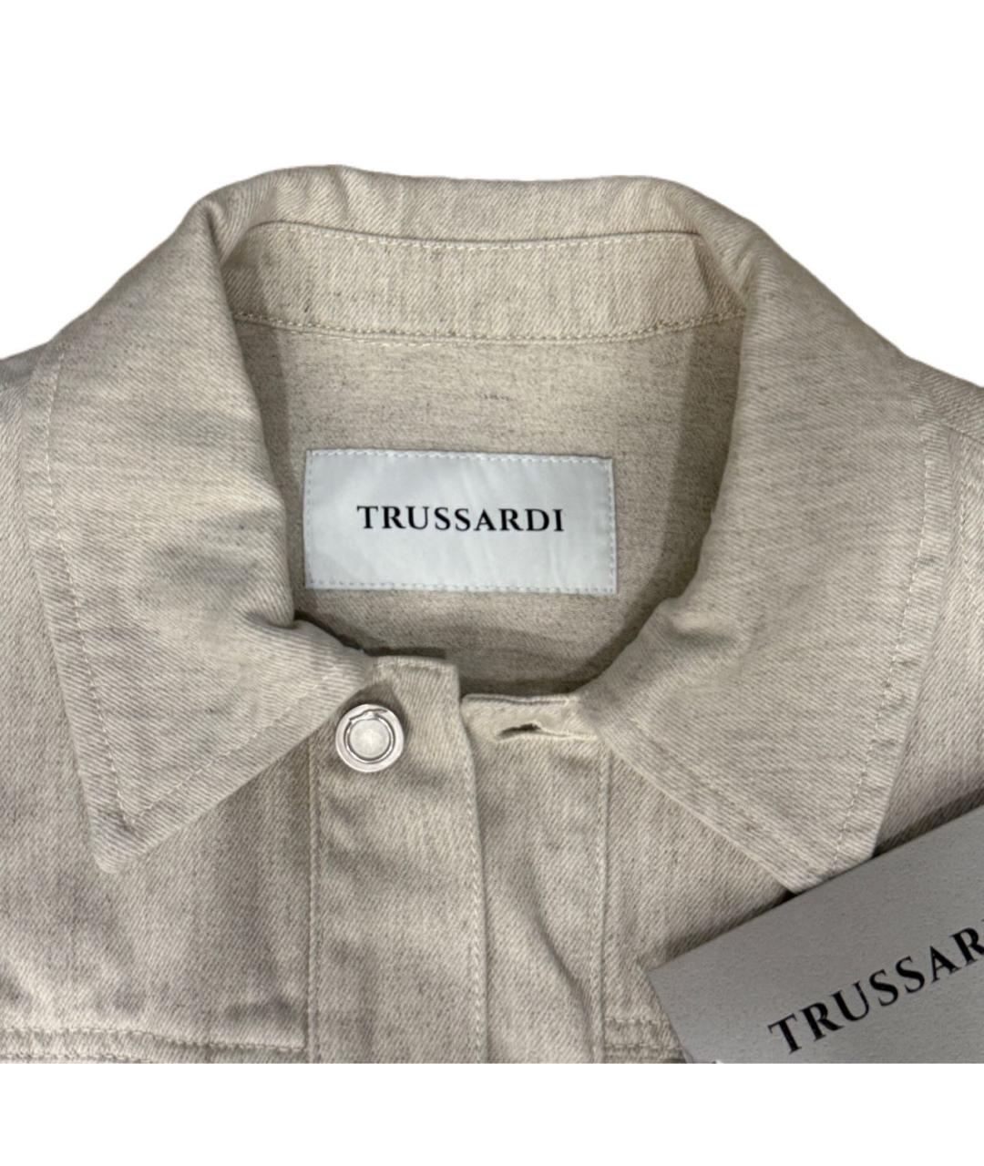 TRUSSARDI Бежевая хлопковая куртка, фото 4