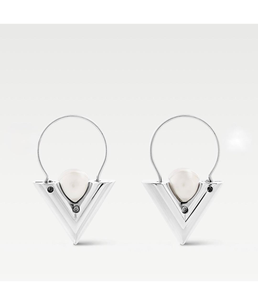 LOUIS VUITTON Серебряные металлические серьги, фото 3