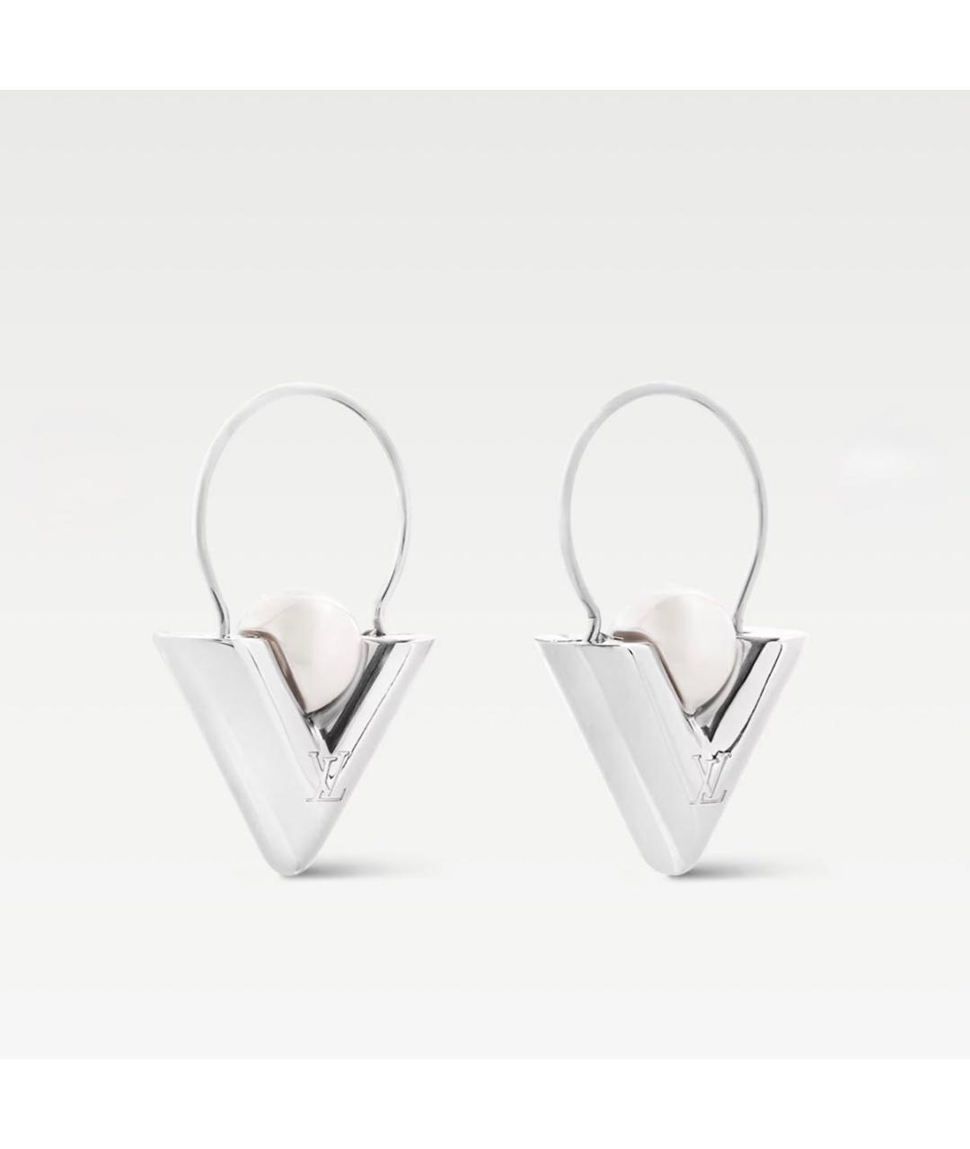 LOUIS VUITTON Серебряные металлические серьги, фото 2