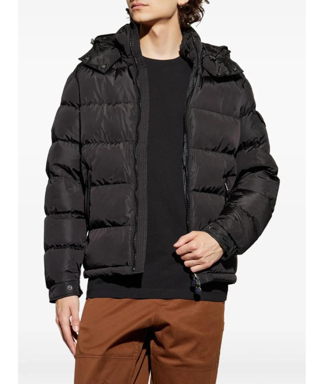 MONCLER Черная полиамидовая куртка, фото 3