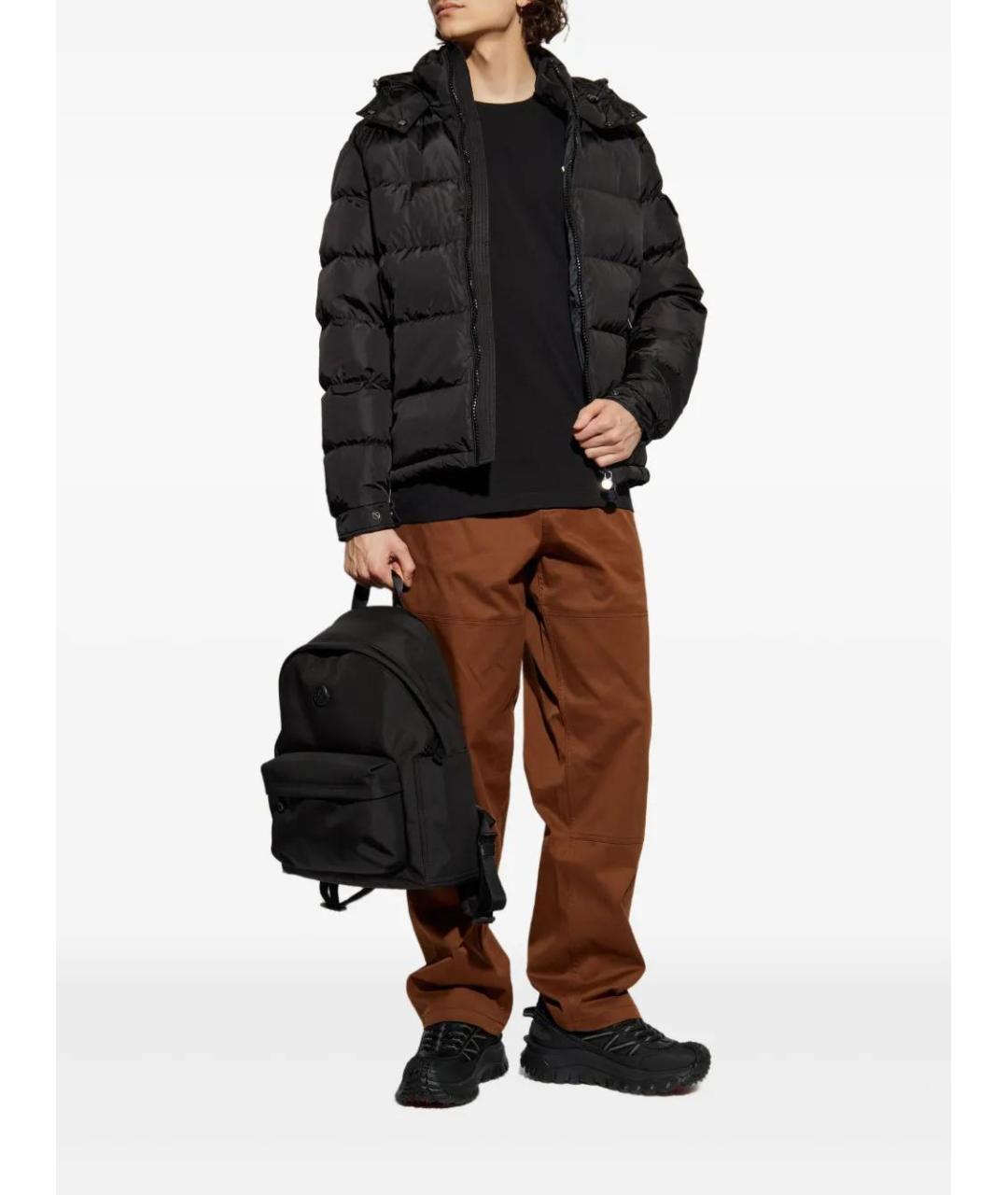 MONCLER Черная полиамидовая куртка, фото 2