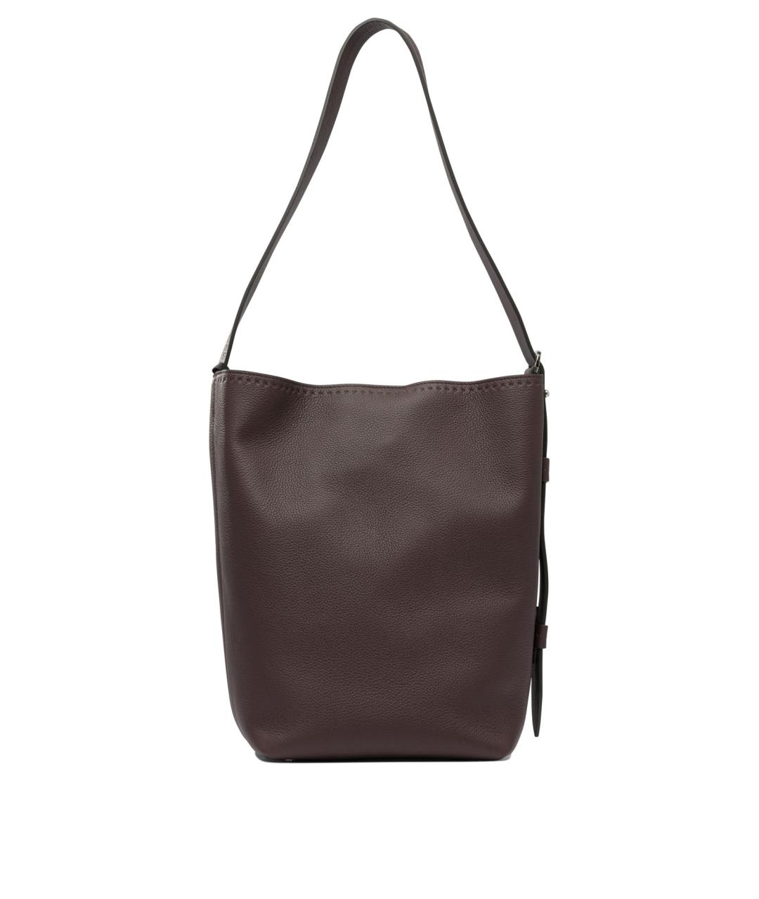 MAX MARA Бордовая кожаная сумка через плечо, фото 3