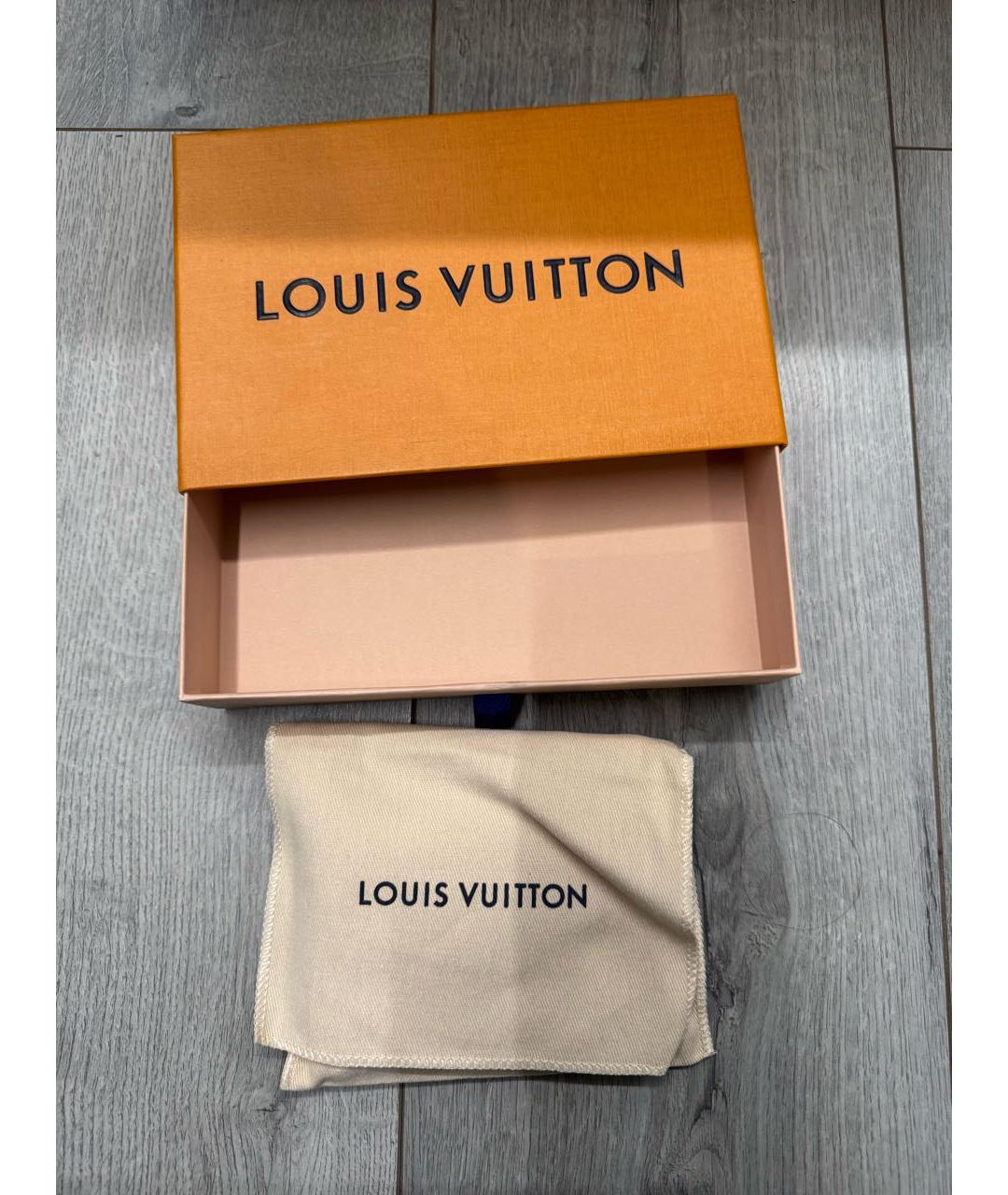 LOUIS VUITTON Бежевый кожаный кошелек, фото 3