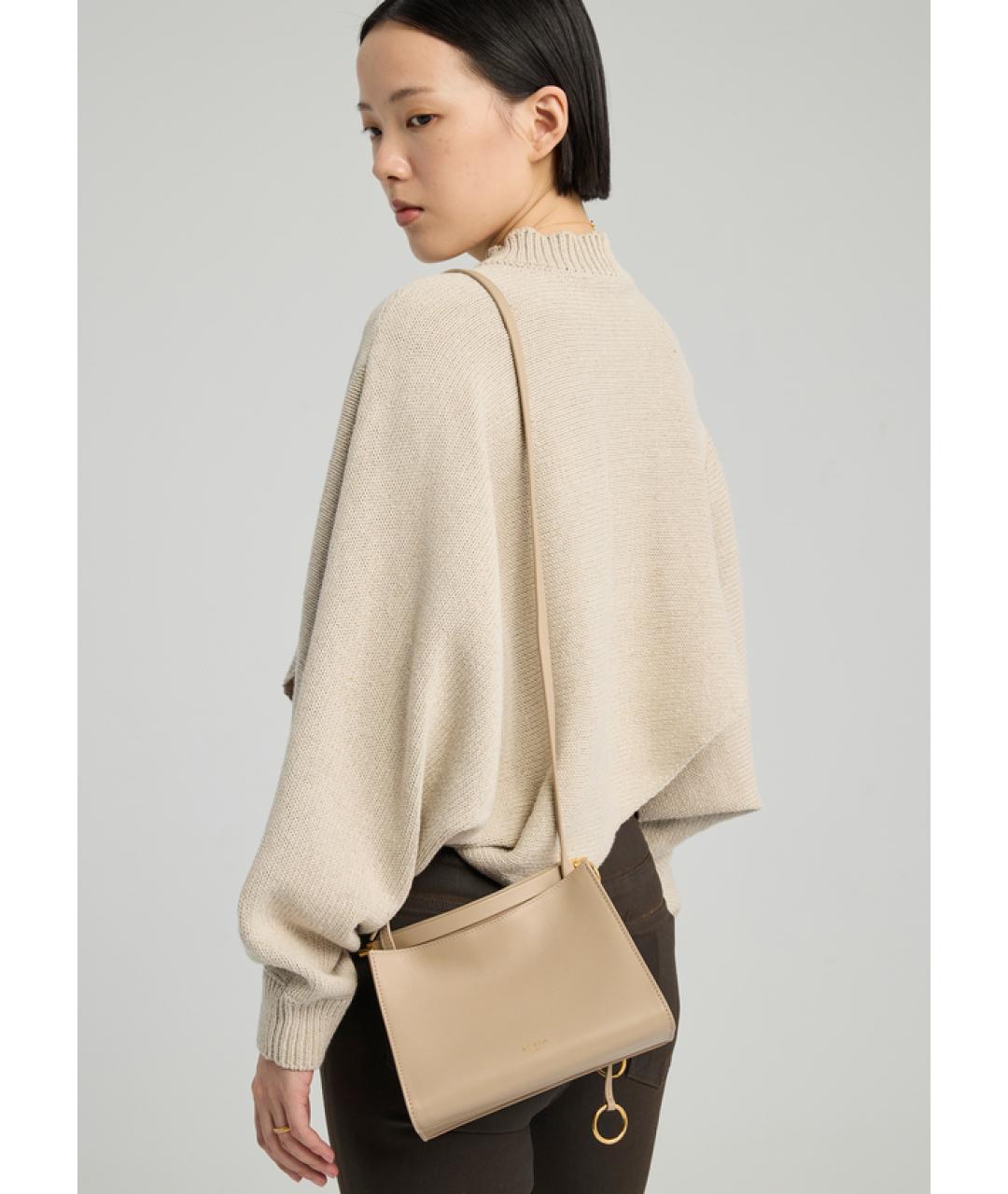 ALAIA Бежевая кожаная сумка через плечо, фото 6