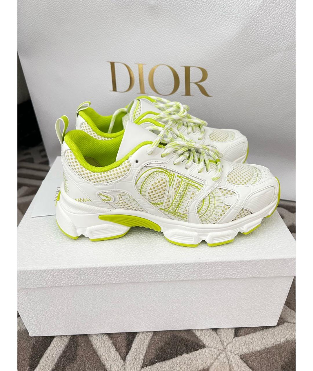 CHRISTIAN DIOR Белые кожаные кроссовки, фото 7