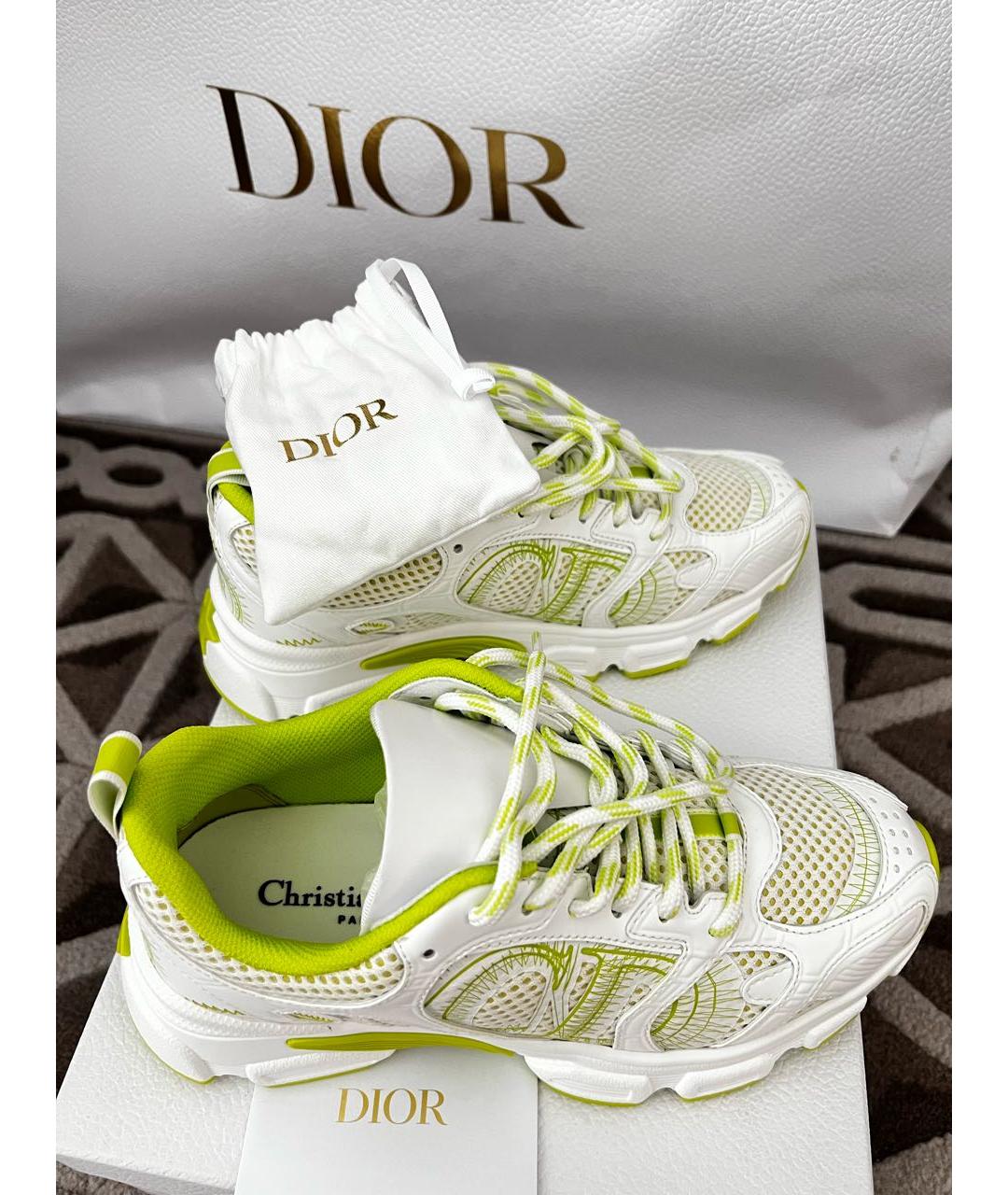 CHRISTIAN DIOR Белые кожаные кроссовки, фото 5
