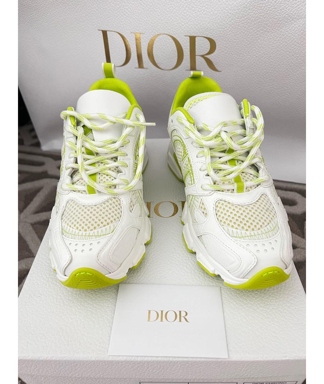 CHRISTIAN DIOR Белые кожаные кроссовки, фото 2
