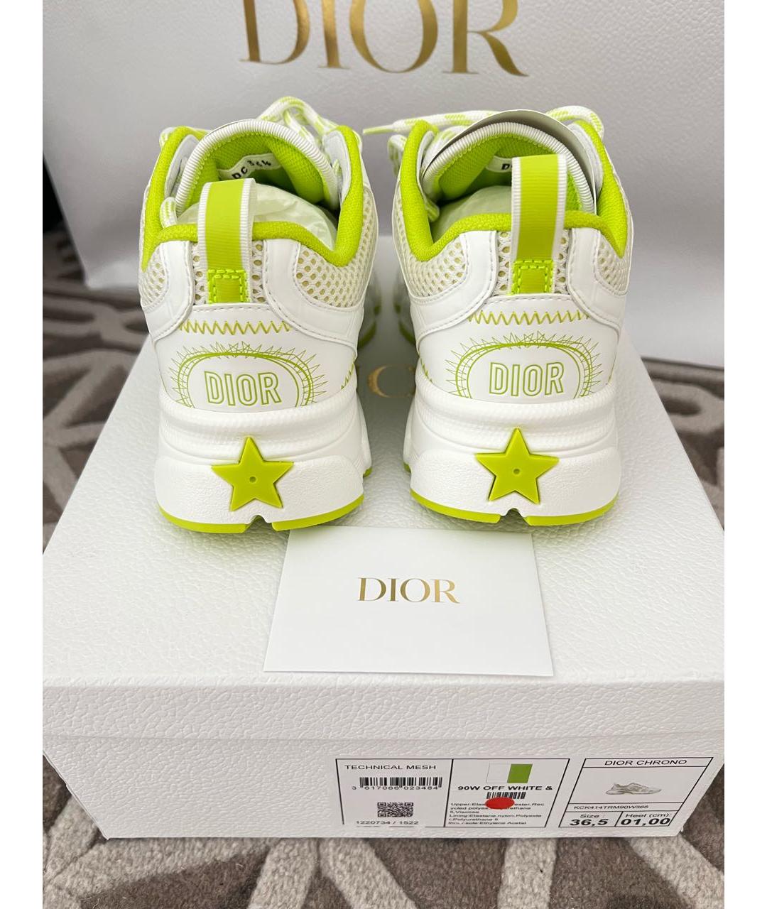 CHRISTIAN DIOR Белые кожаные кроссовки, фото 4