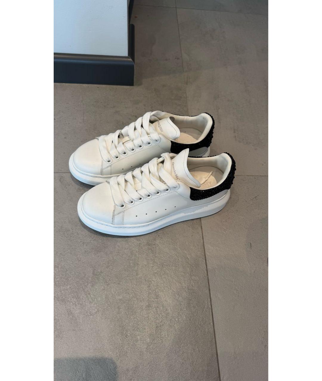 ALEXANDER MCQUEEN Белые кожаные кеды, фото 6