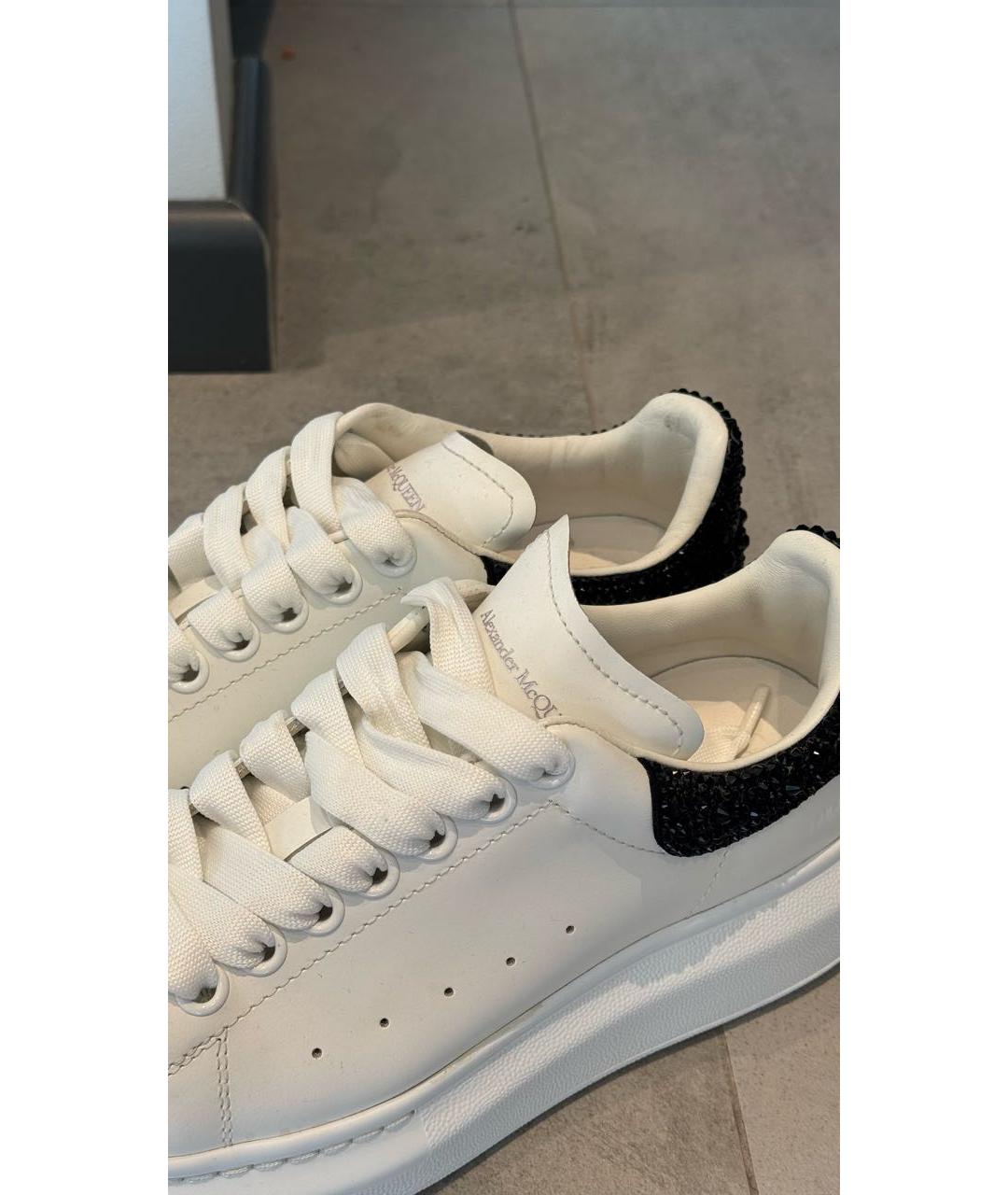 ALEXANDER MCQUEEN Белые кожаные кеды, фото 5