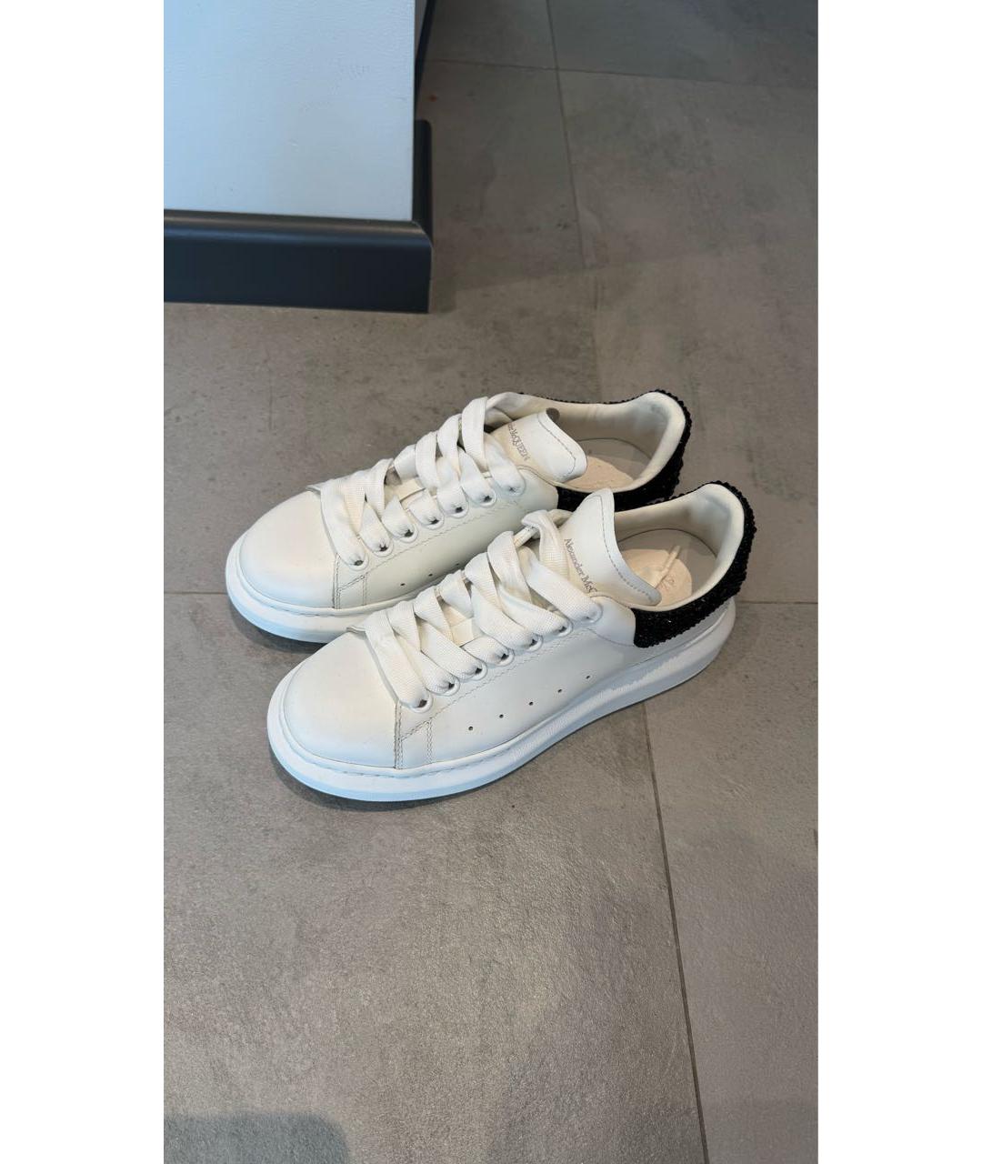 ALEXANDER MCQUEEN Белые кожаные кеды, фото 3