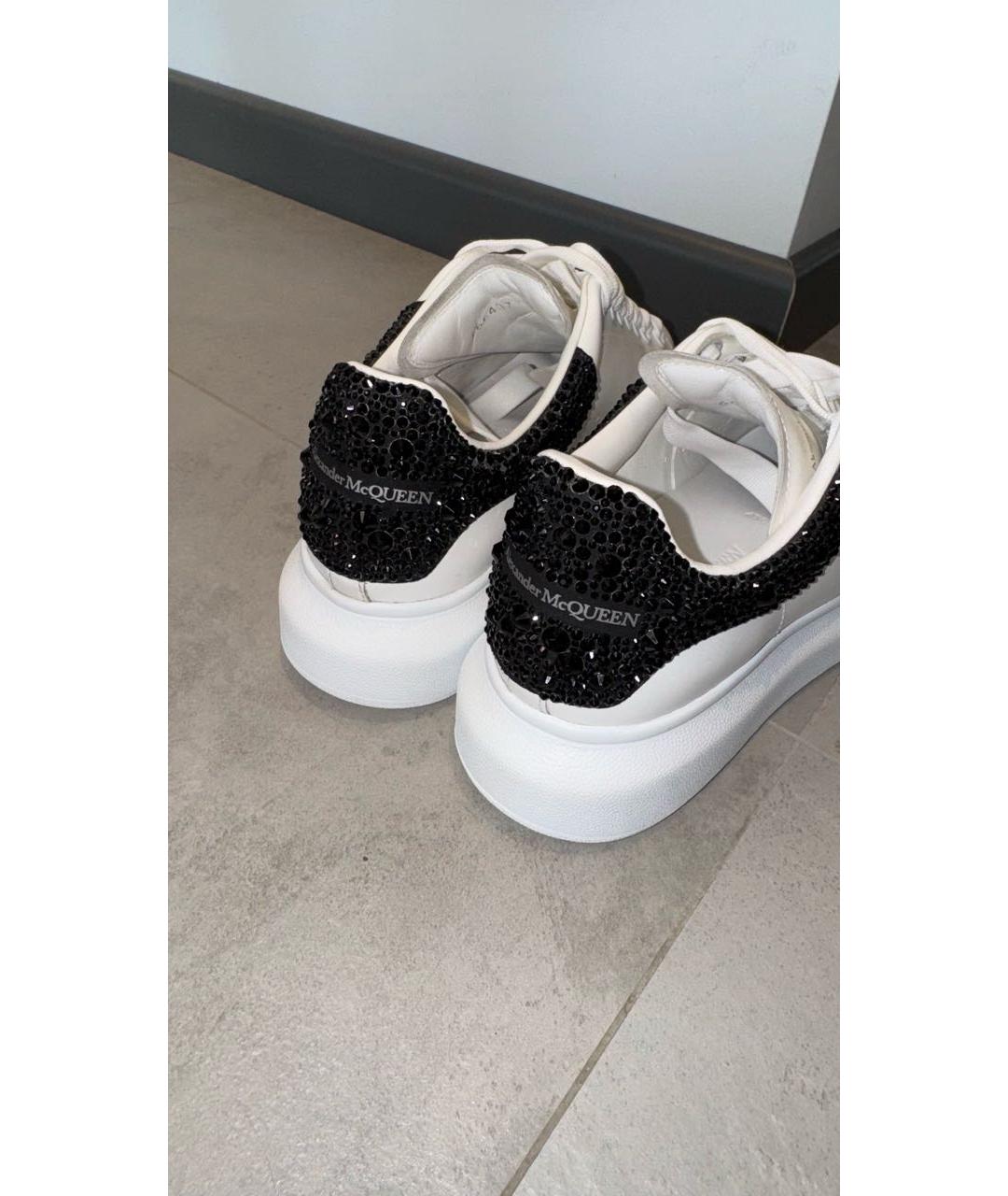 ALEXANDER MCQUEEN Белые кожаные кеды, фото 2