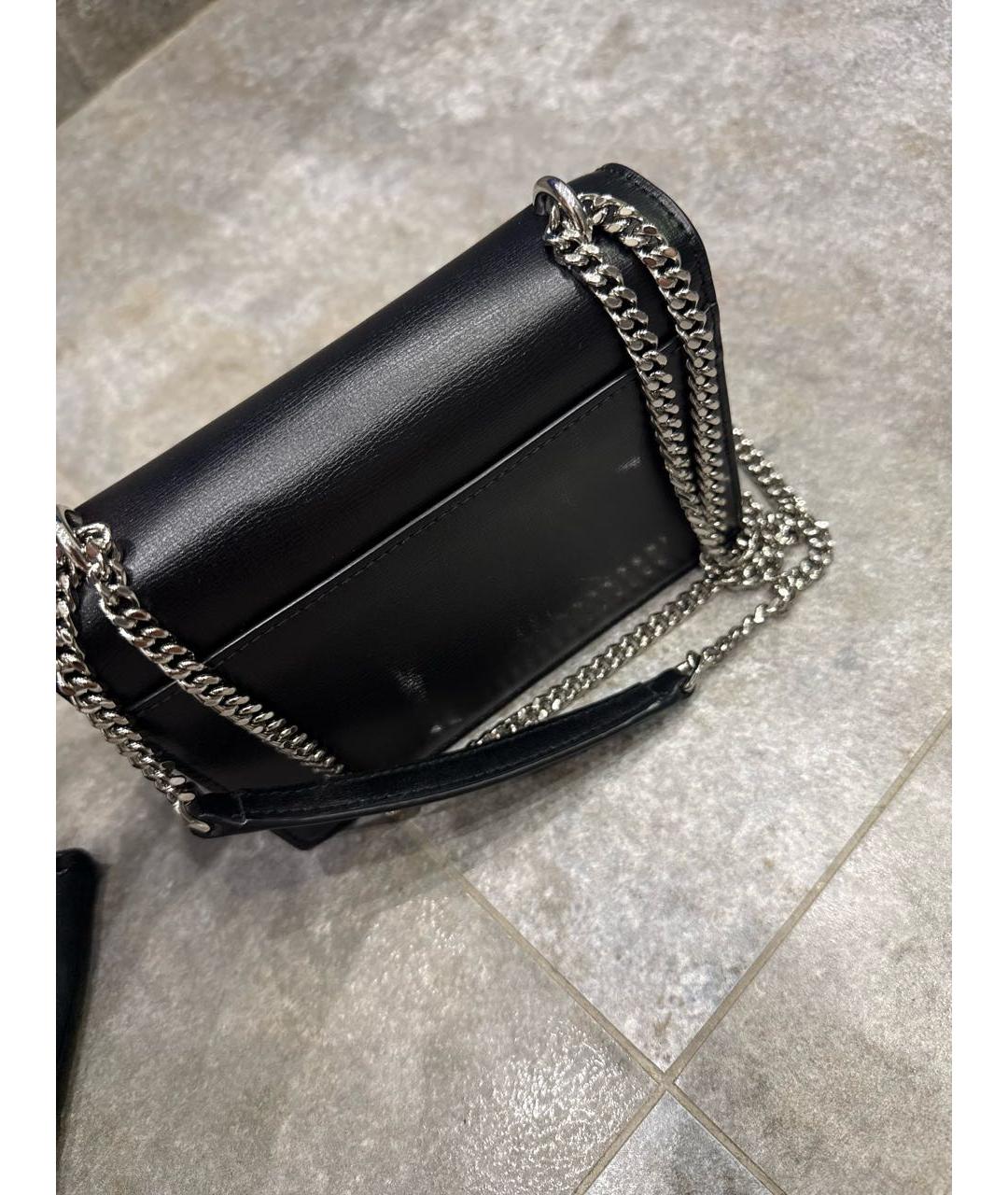 SAINT LAURENT Черная кожаная сумка через плечо, фото 3