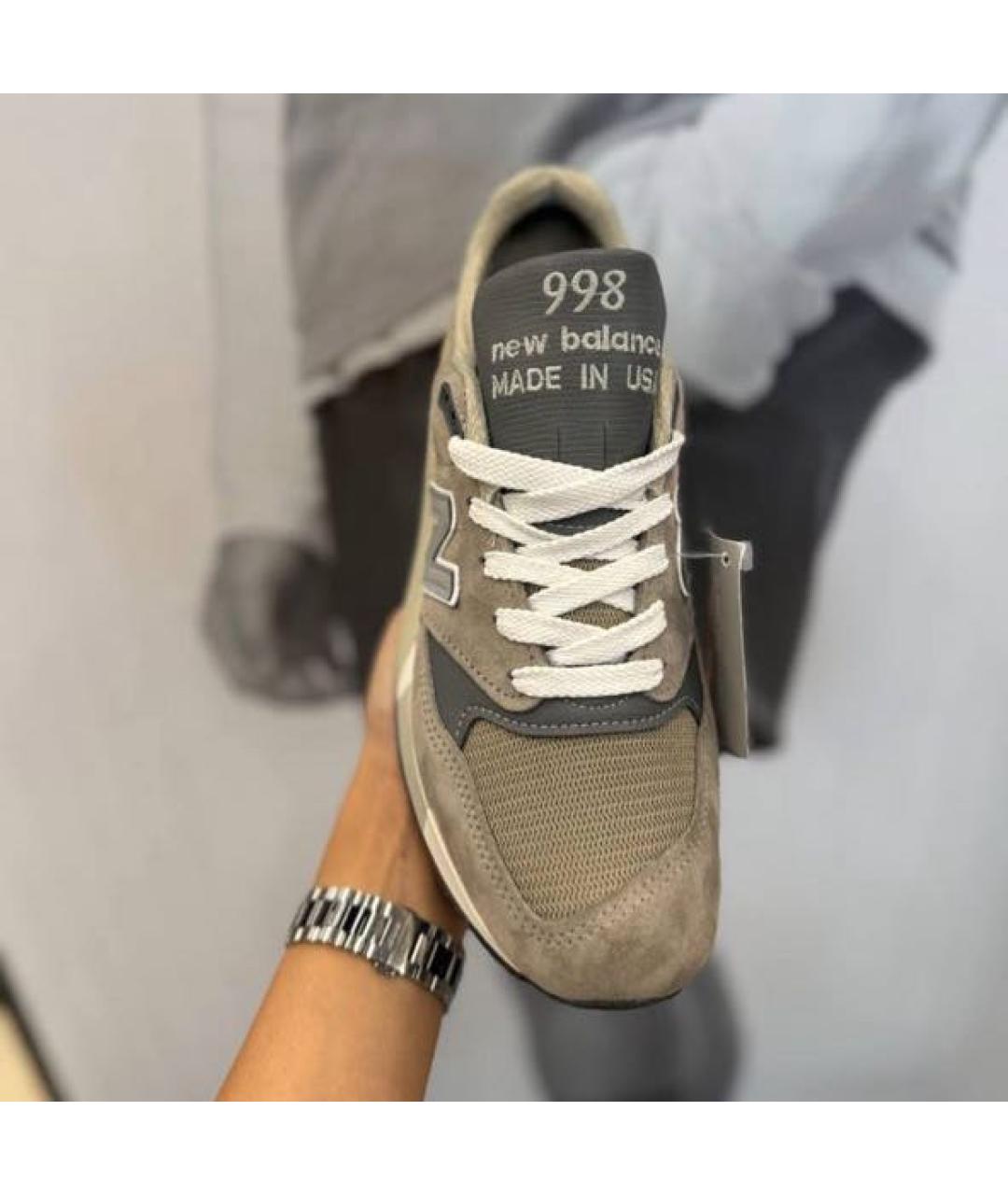 NEW BALANCE Бежевые текстильные низкие кроссовки / кеды, фото 4