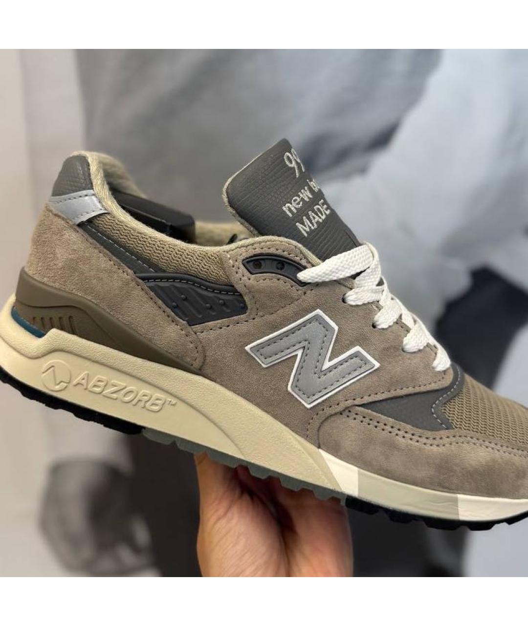 NEW BALANCE Бежевые текстильные низкие кроссовки / кеды, фото 5