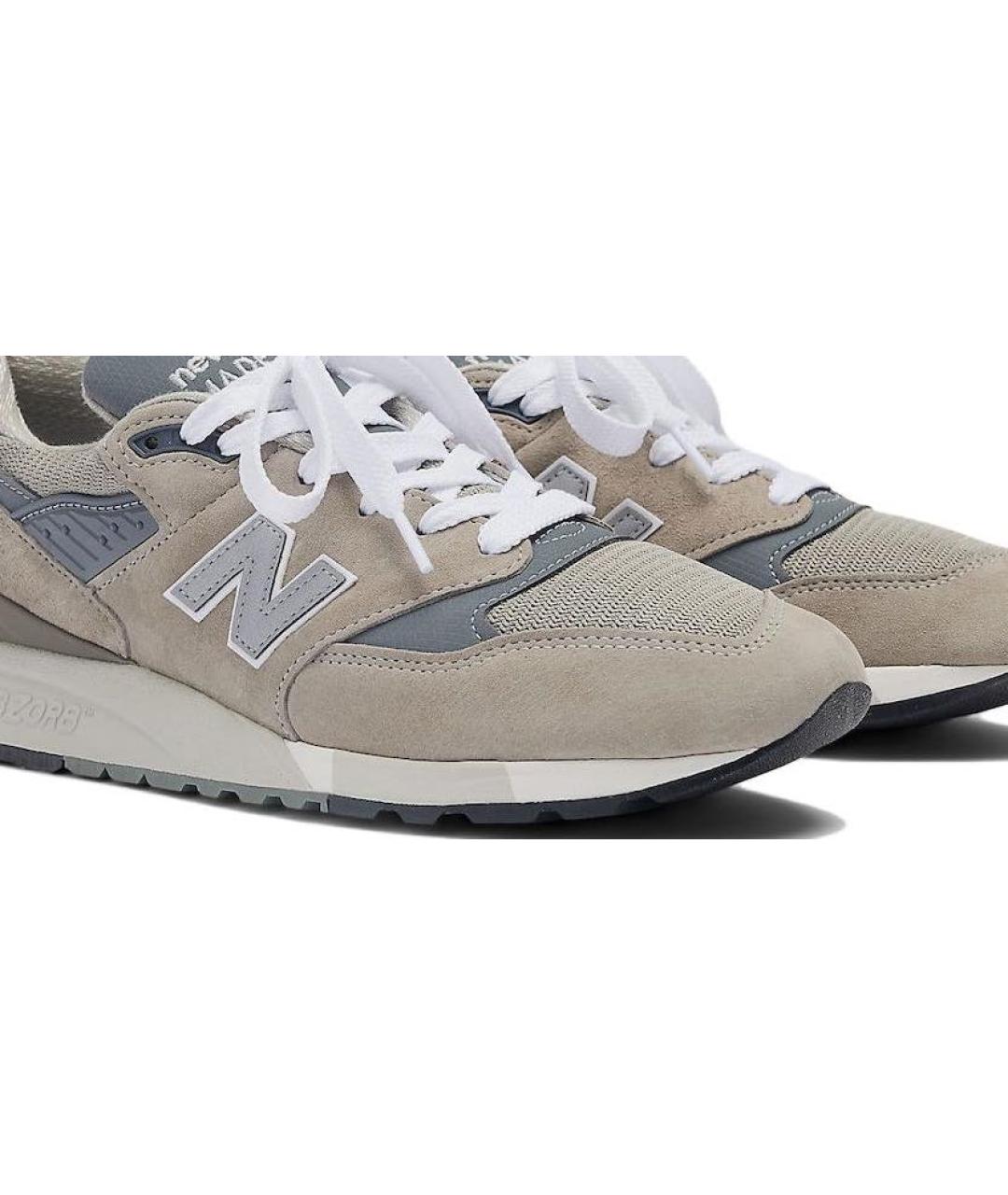 NEW BALANCE Бежевые текстильные низкие кроссовки / кеды, фото 2