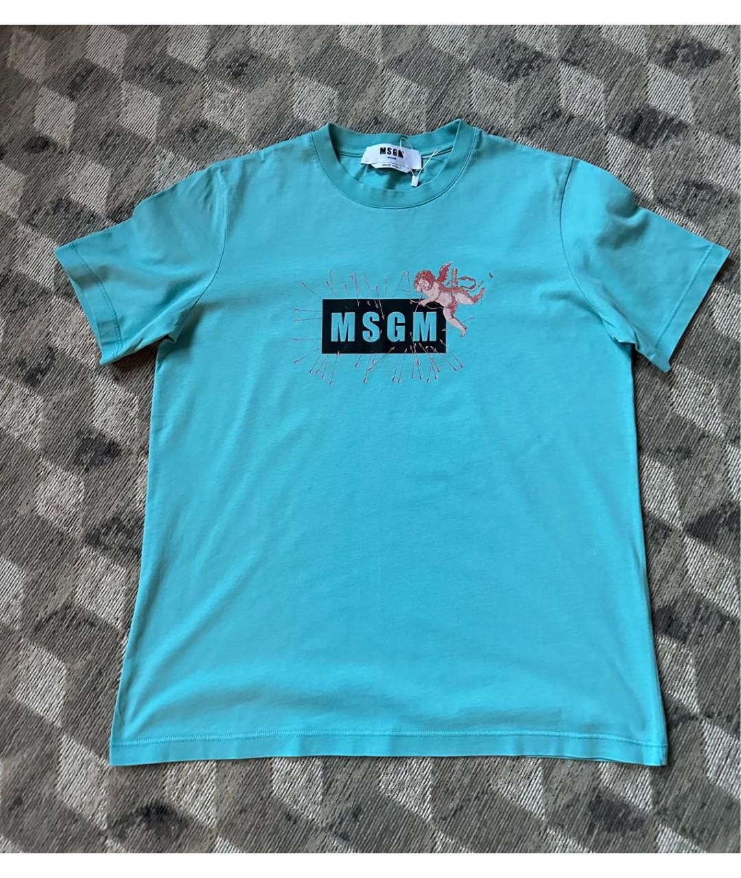 MSGM Зеленая хлопковая футболка, фото 9