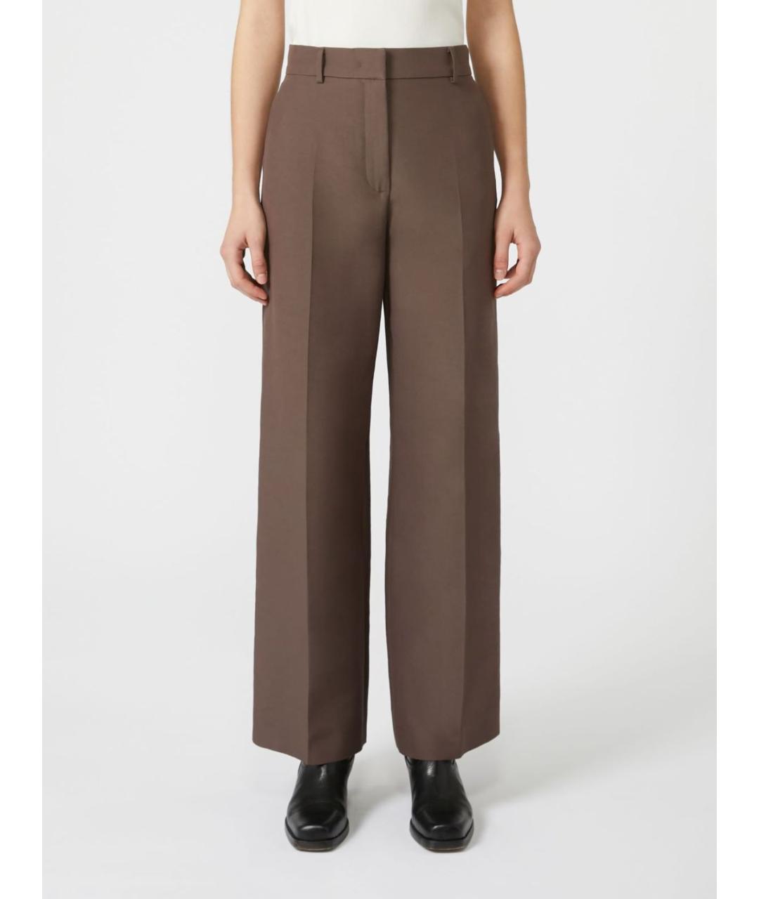 WEEKEND MAX MARA Коричневые прямые брюки, фото 3