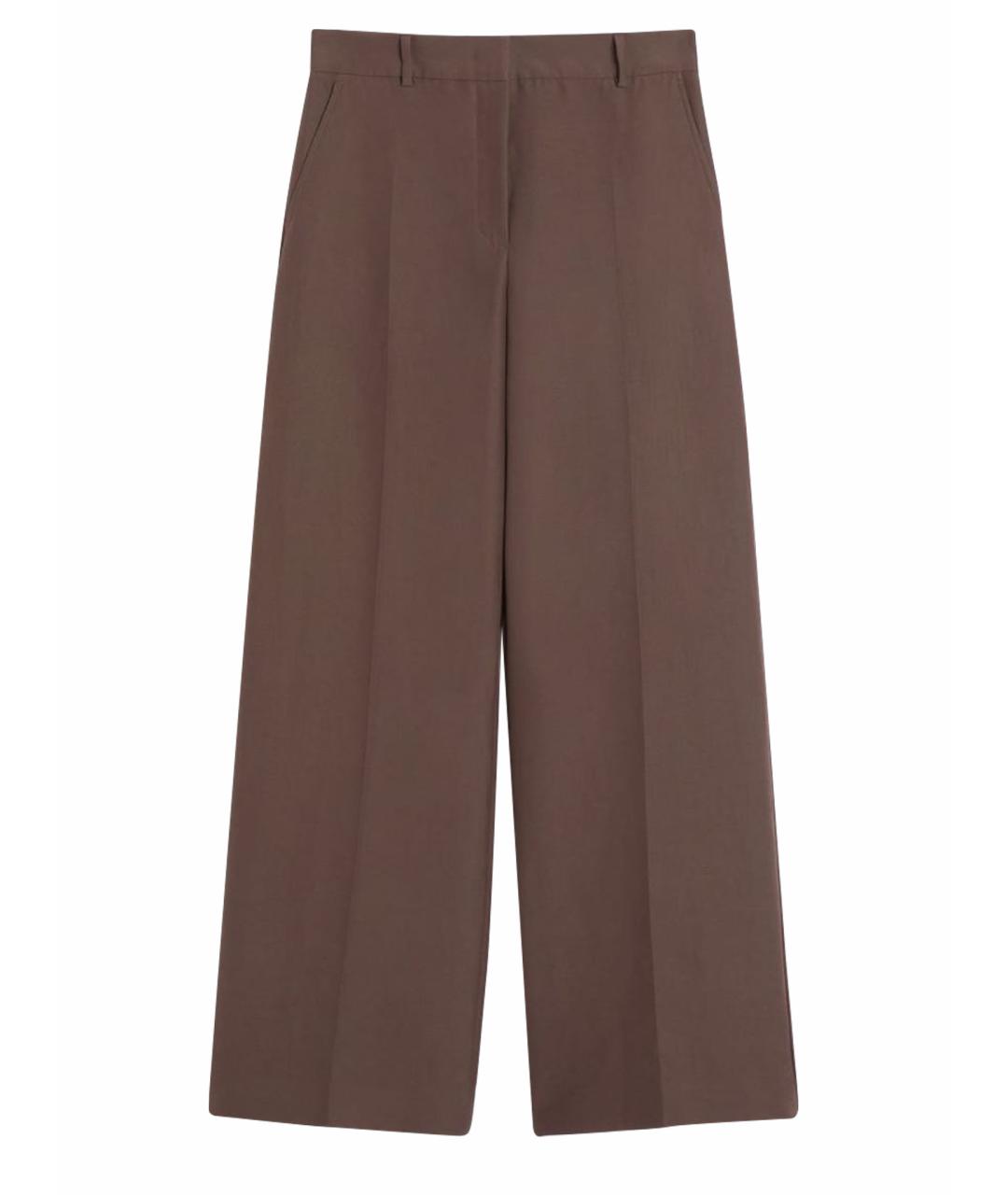 WEEKEND MAX MARA Коричневые прямые брюки, фото 1