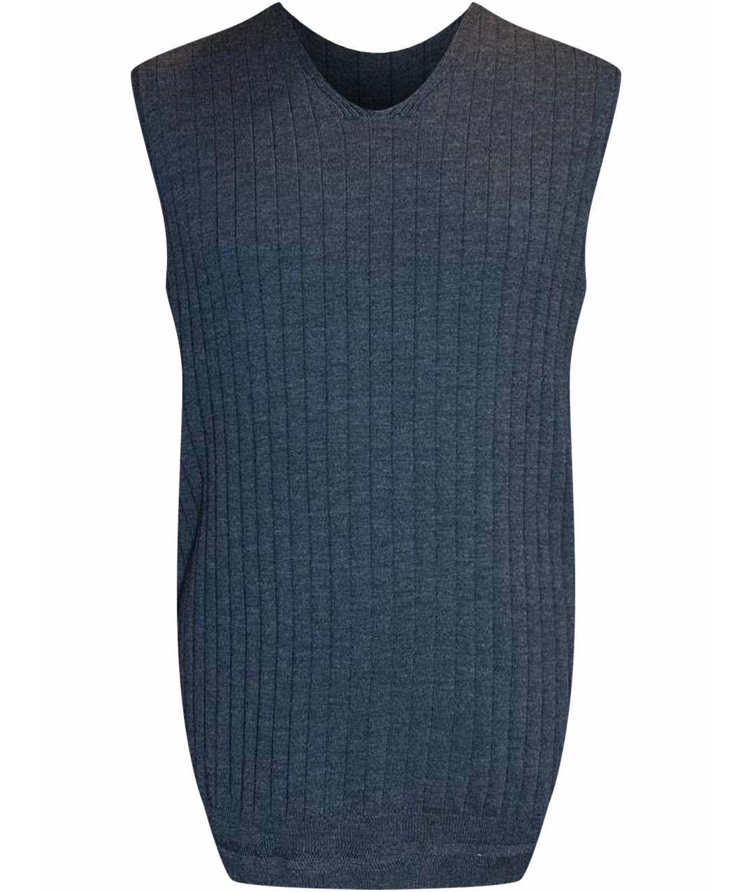 CORNELIANI Серая шерстяная жилетка, фото 1
