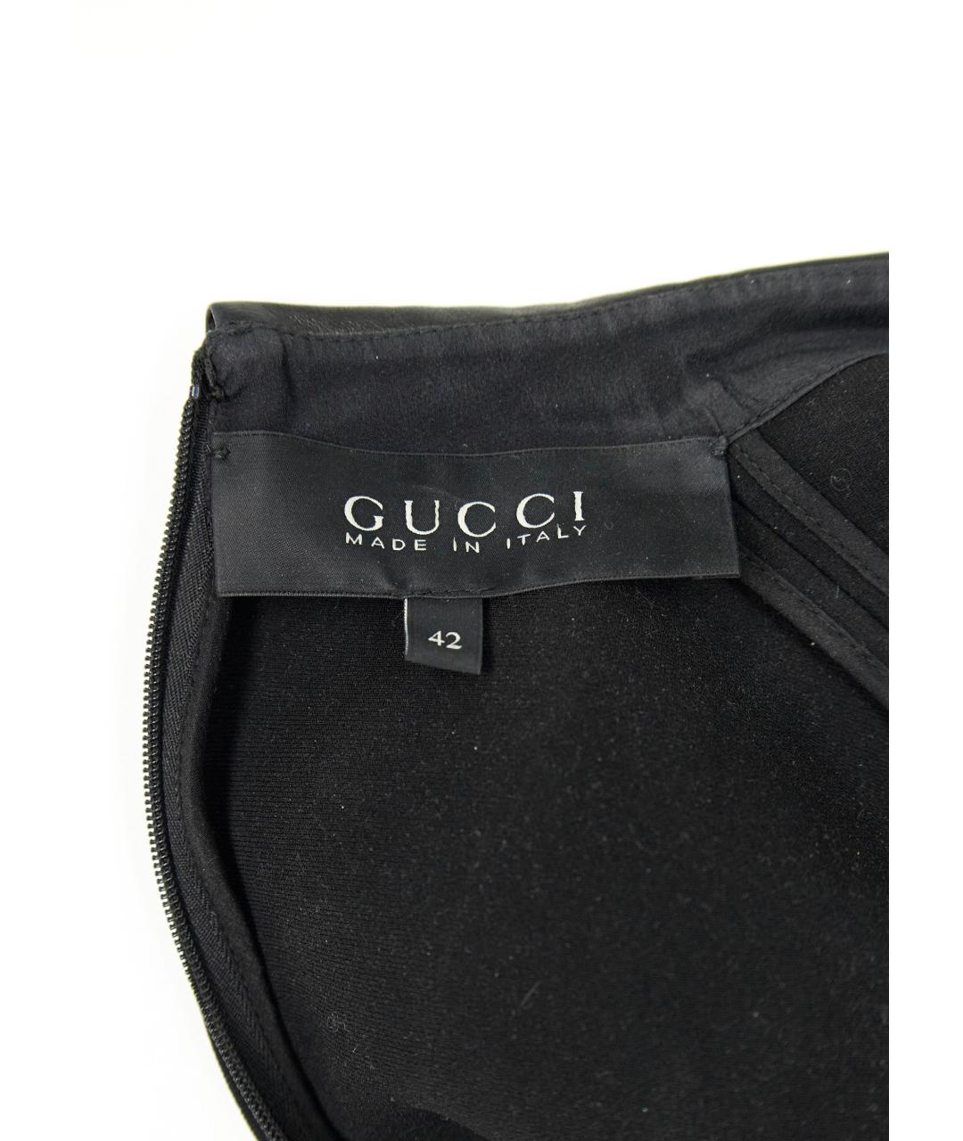 GUCCI Черное ацетатное коктейльное платье, фото 3