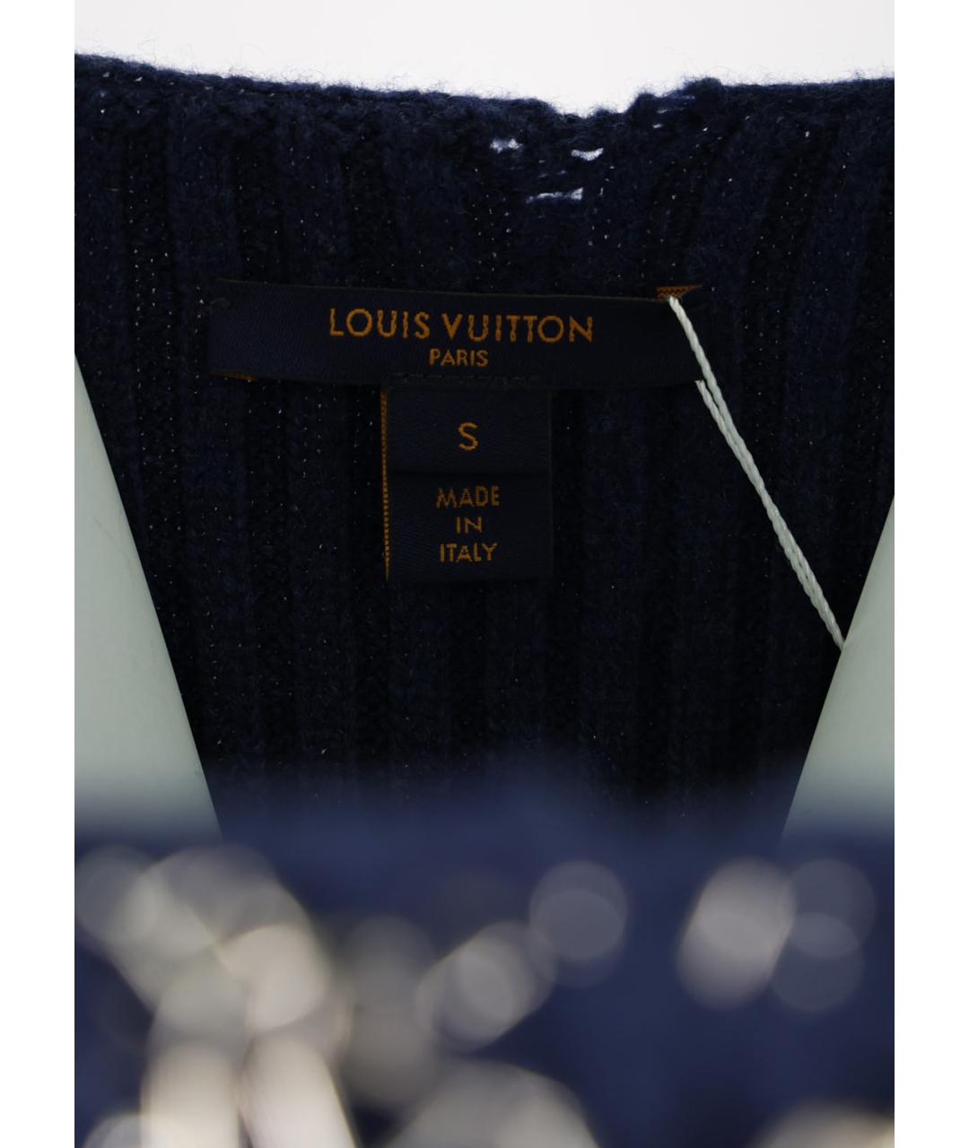LOUIS VUITTON Синее шерстяное повседневное платье, фото 4