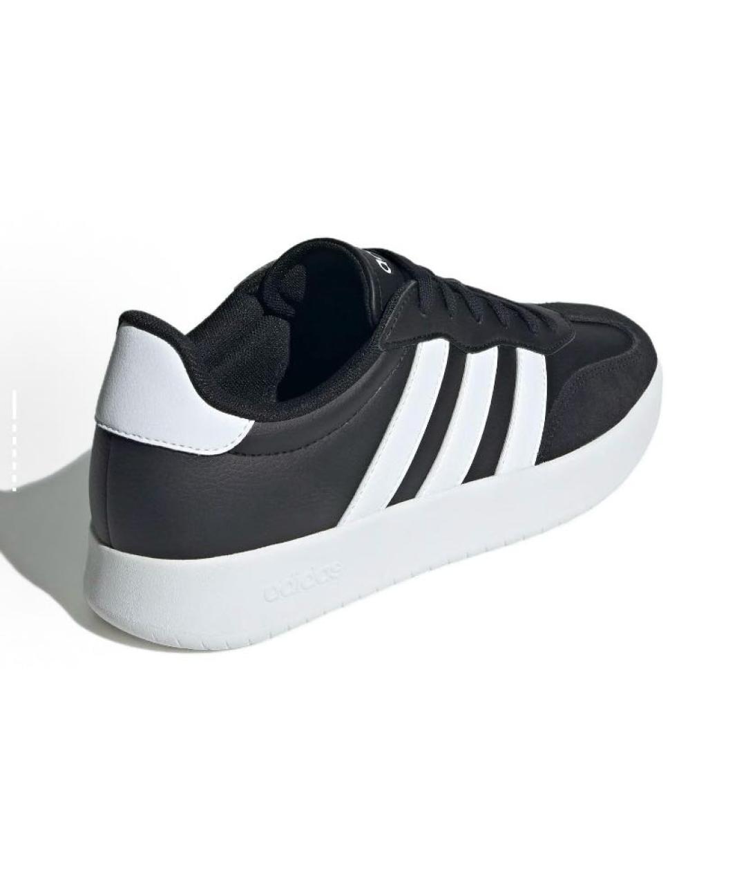 ADIDAS Черные кожаные низкие кроссовки / кеды, фото 5