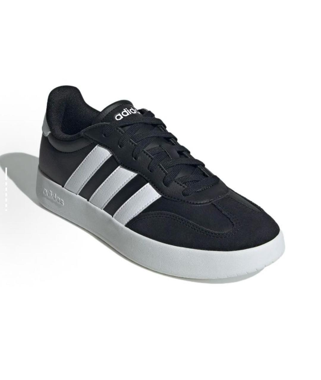 ADIDAS Черные кожаные низкие кроссовки / кеды, фото 4