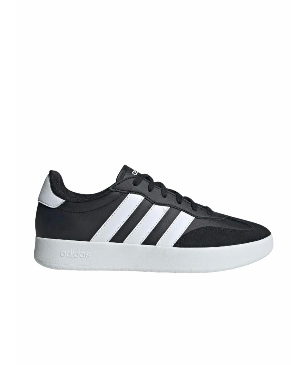 ADIDAS Черные кожаные низкие кроссовки / кеды, фото 8