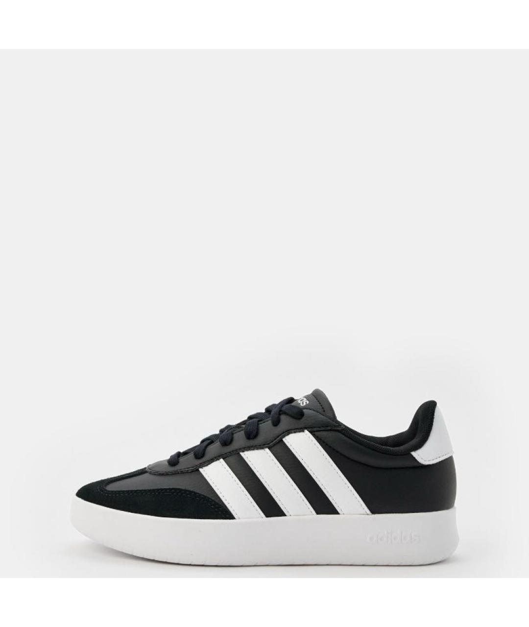 ADIDAS Черные кожаные низкие кроссовки / кеды, фото 2