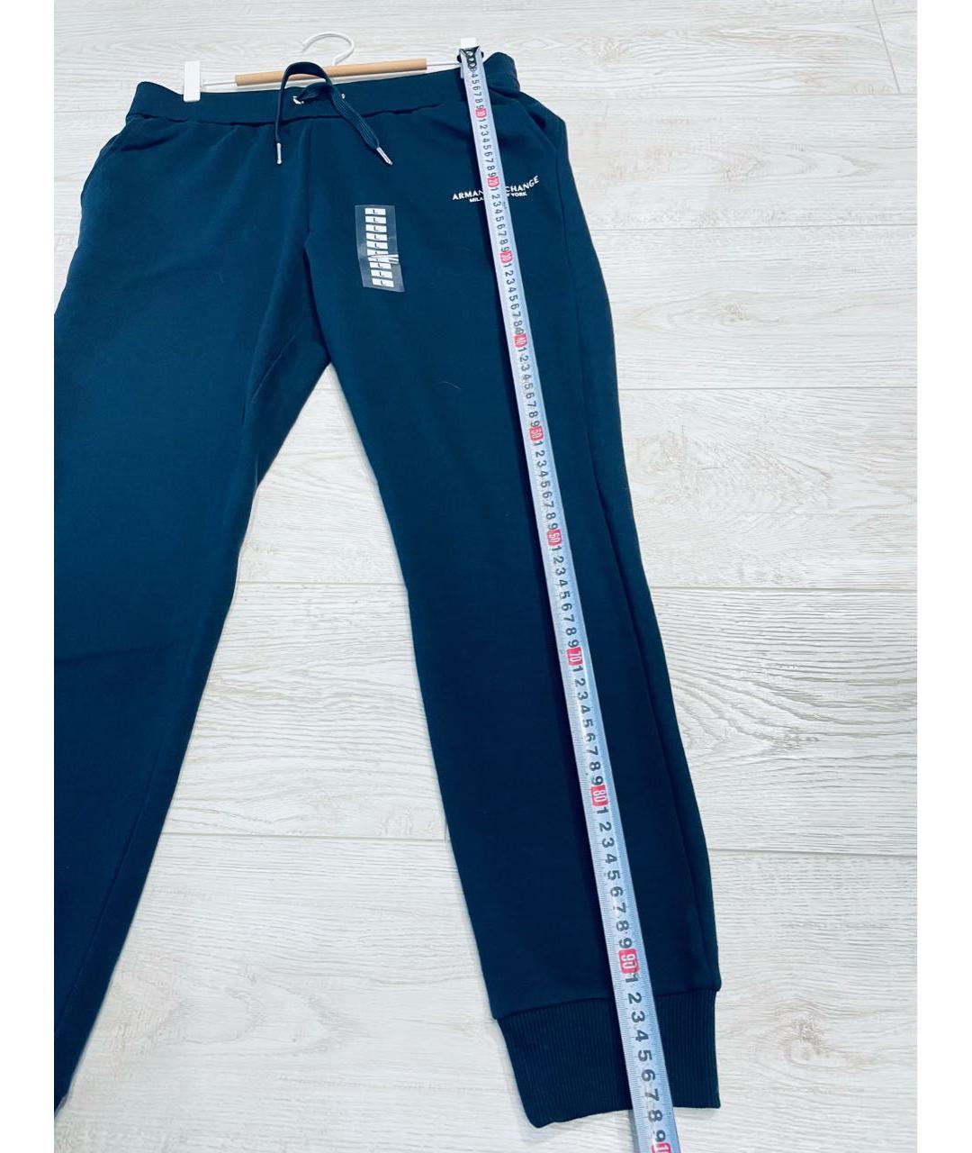 ARMANI EXCHANGE Темно-синие хлопковые спортивные брюки и шорты, фото 4