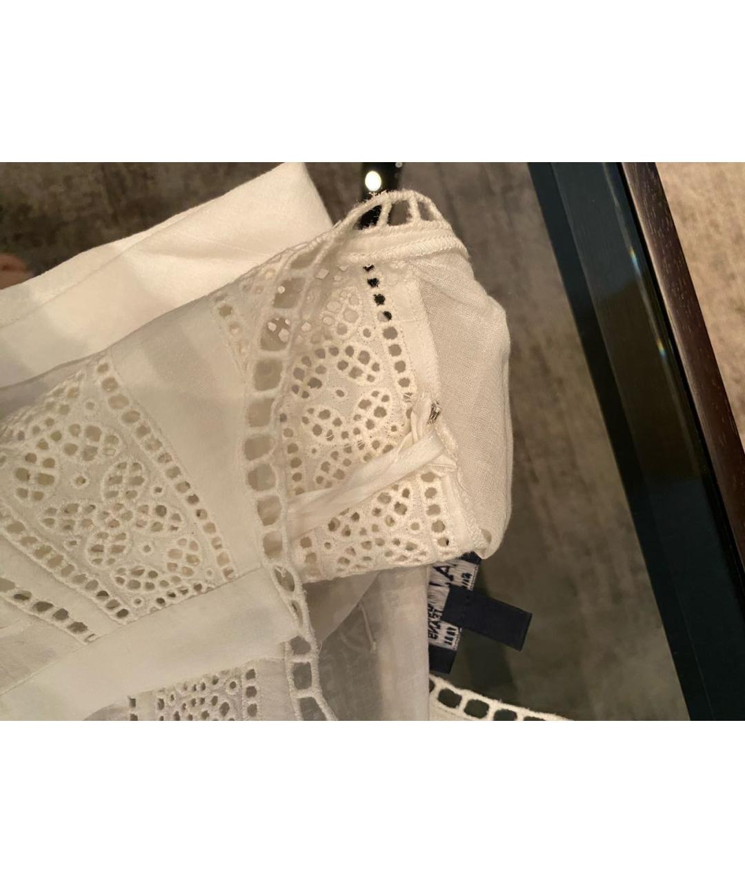 ARMANI JEANS Белое хлопковое повседневное платье, фото 6