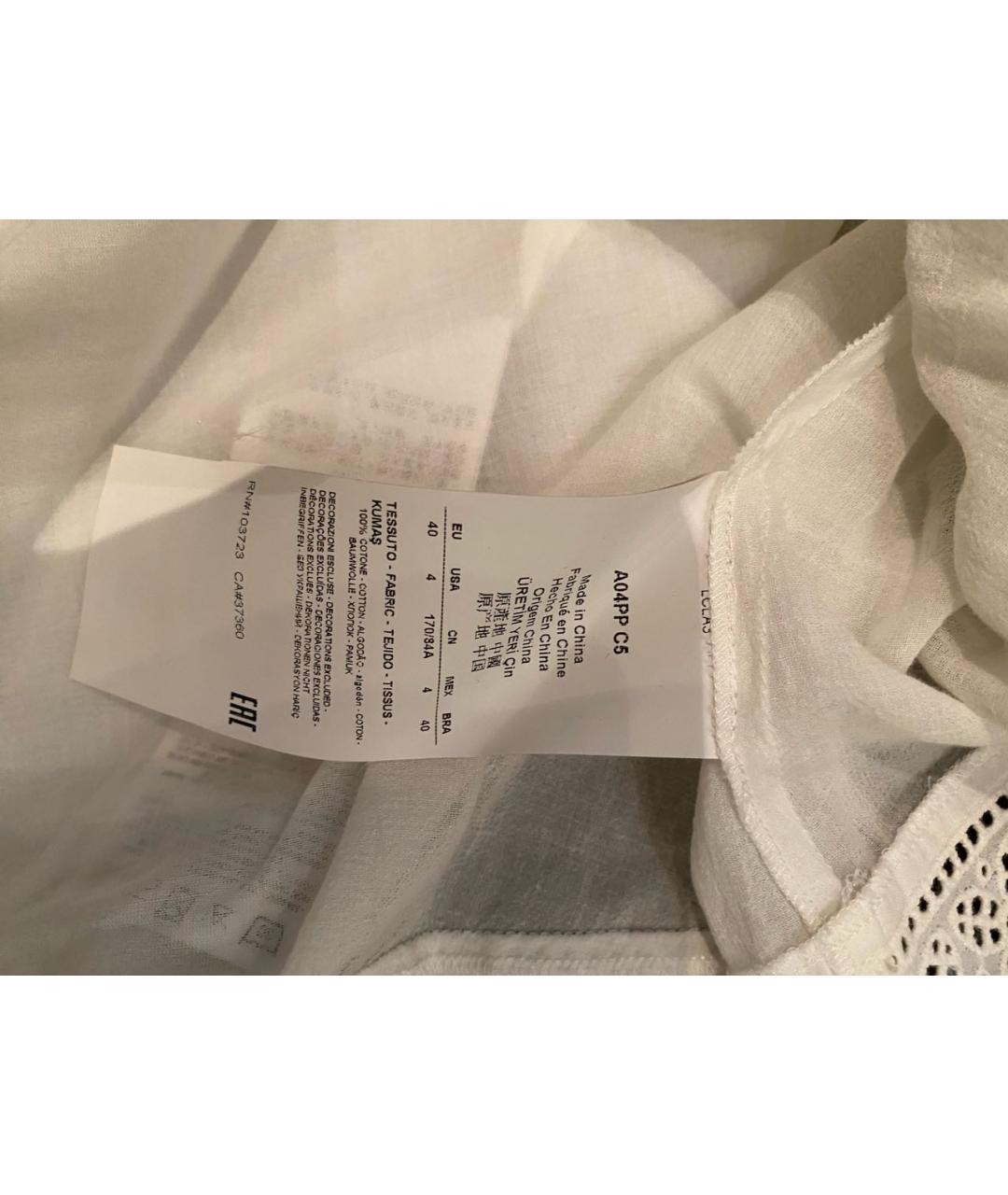 ARMANI JEANS Белое хлопковое повседневное платье, фото 7