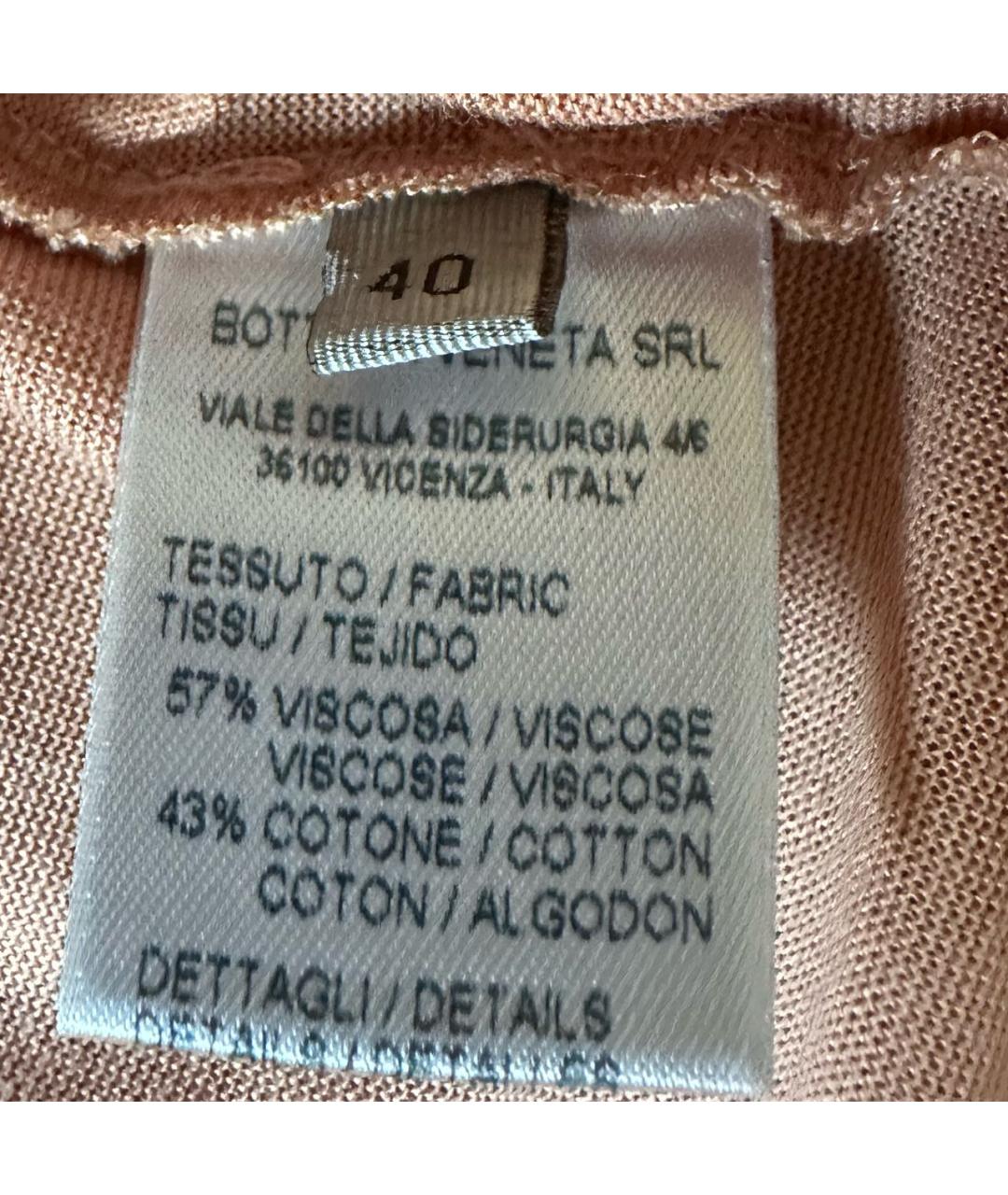 BOTTEGA VENETA Оранжевая вискозная футболка, фото 7