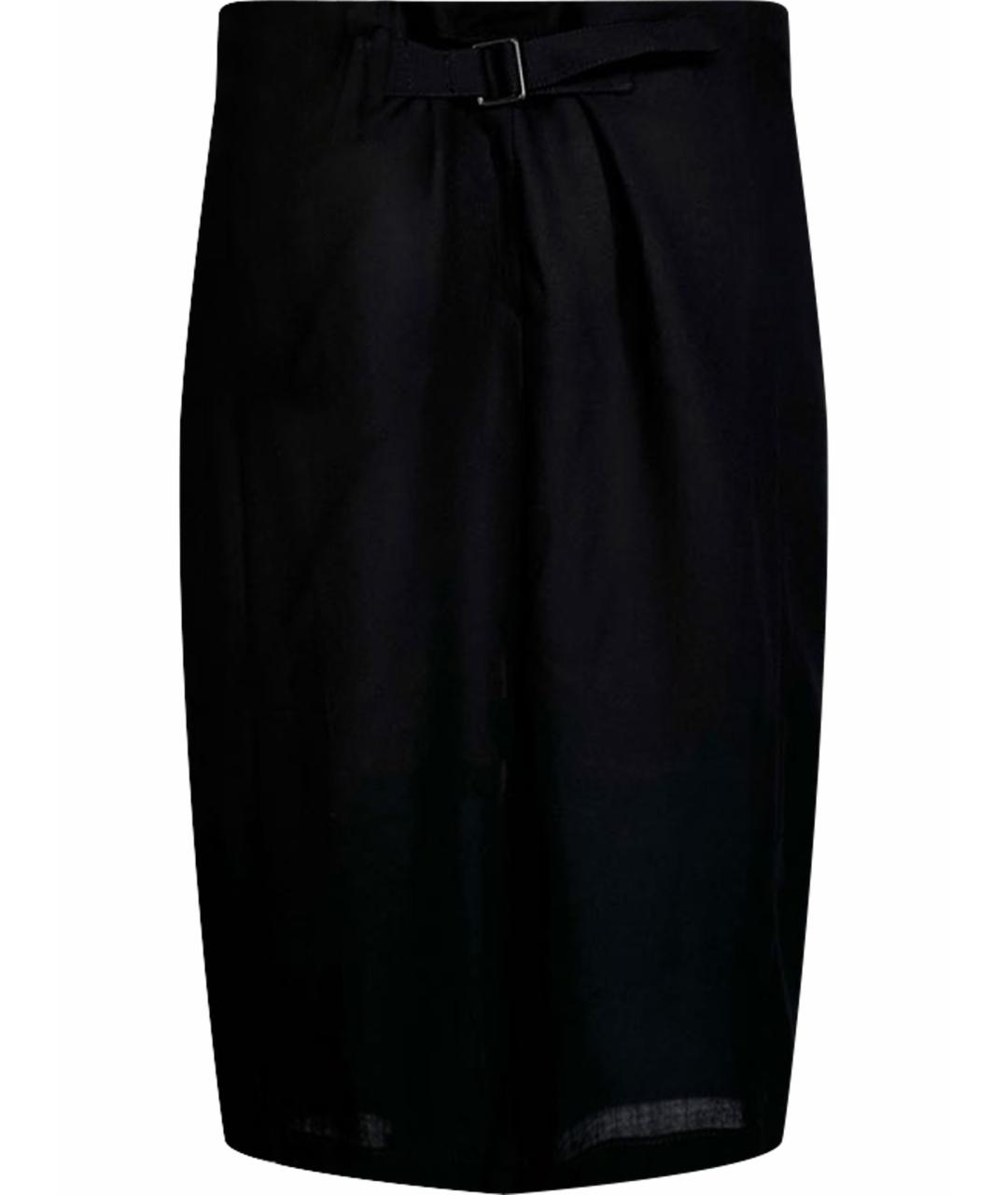 ANN DEMEULEMEESTER Черная шерстяная юбка миди, фото 1