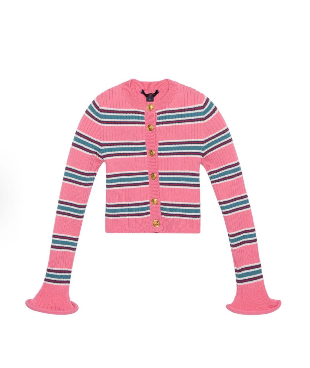 LOUIS VUITTON Розовый кардиган, фото 3