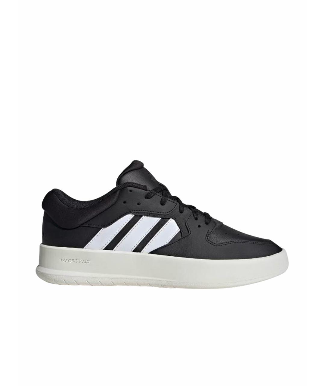 ADIDAS Черные кожаные низкие кроссовки / кеды, фото 1