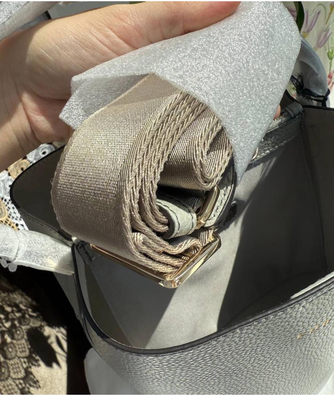 FURLA Серая кожаная сумка тоут, фото 5