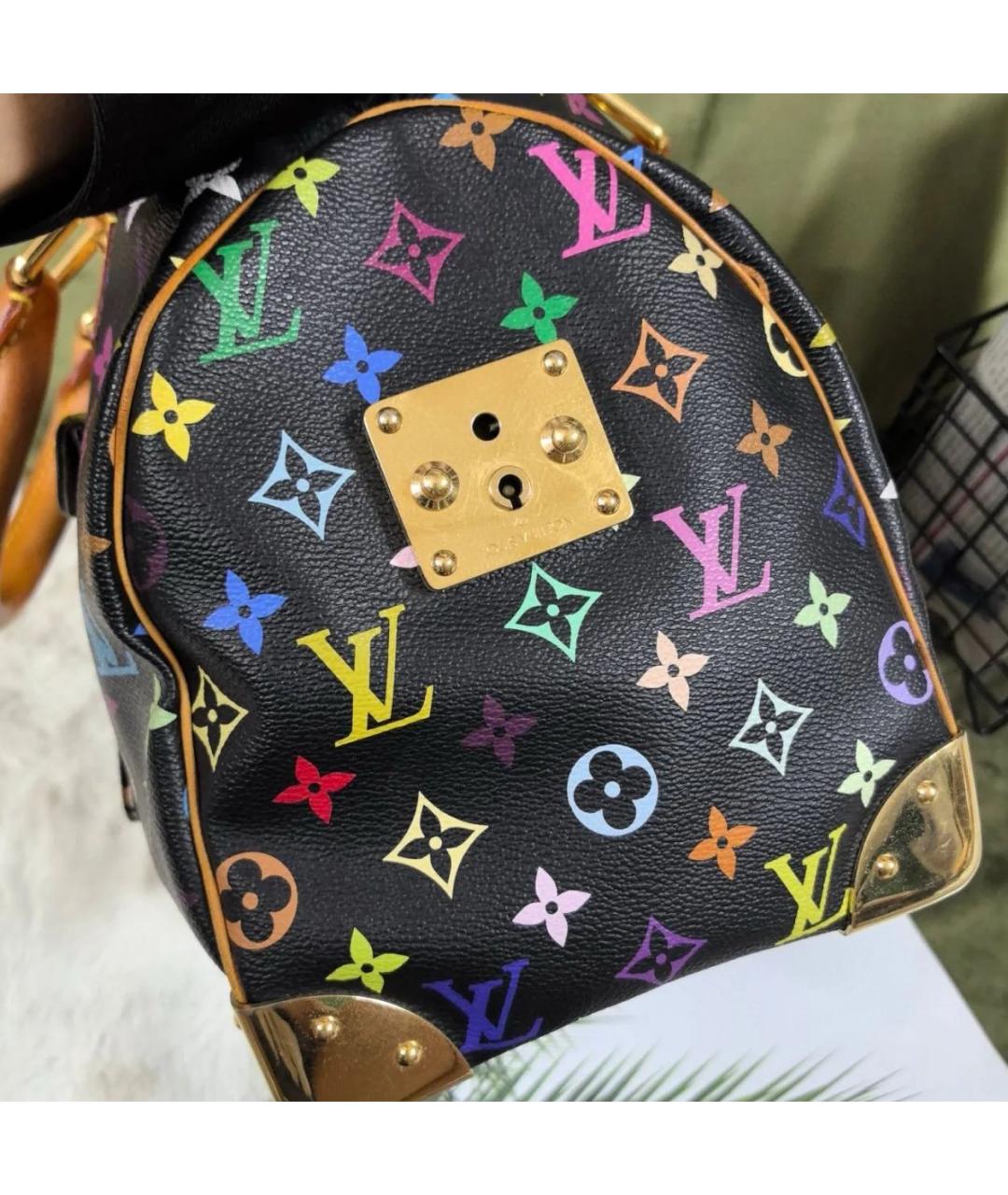 LOUIS VUITTON Черная сумка с короткими ручками, фото 4