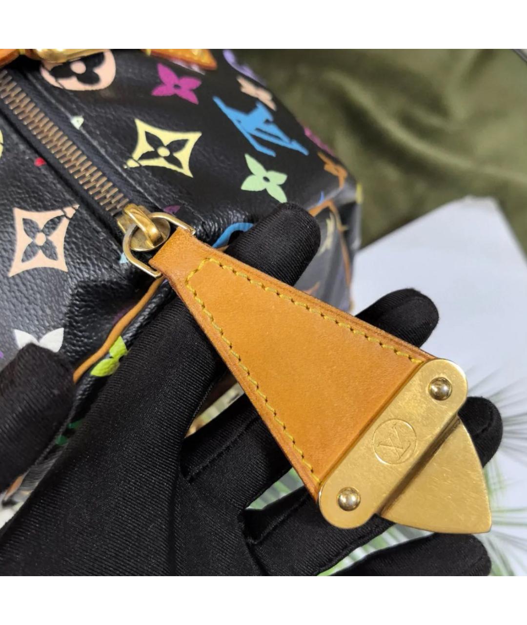 LOUIS VUITTON Черная сумка с короткими ручками, фото 7