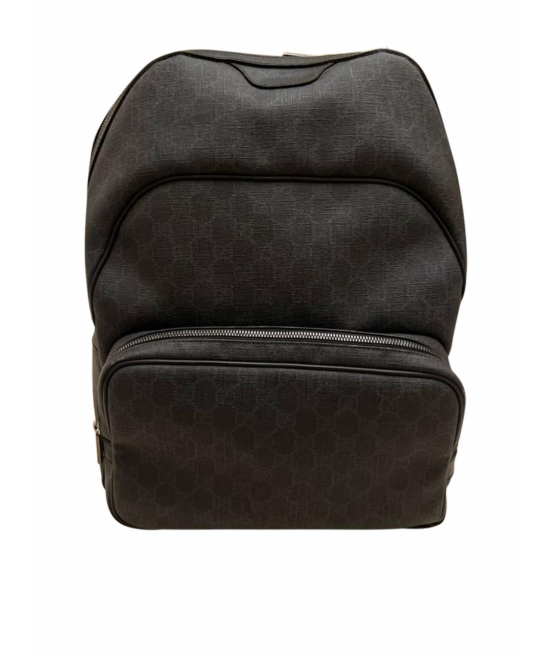 GUCCI Черный кожаный рюкзак, фото 1