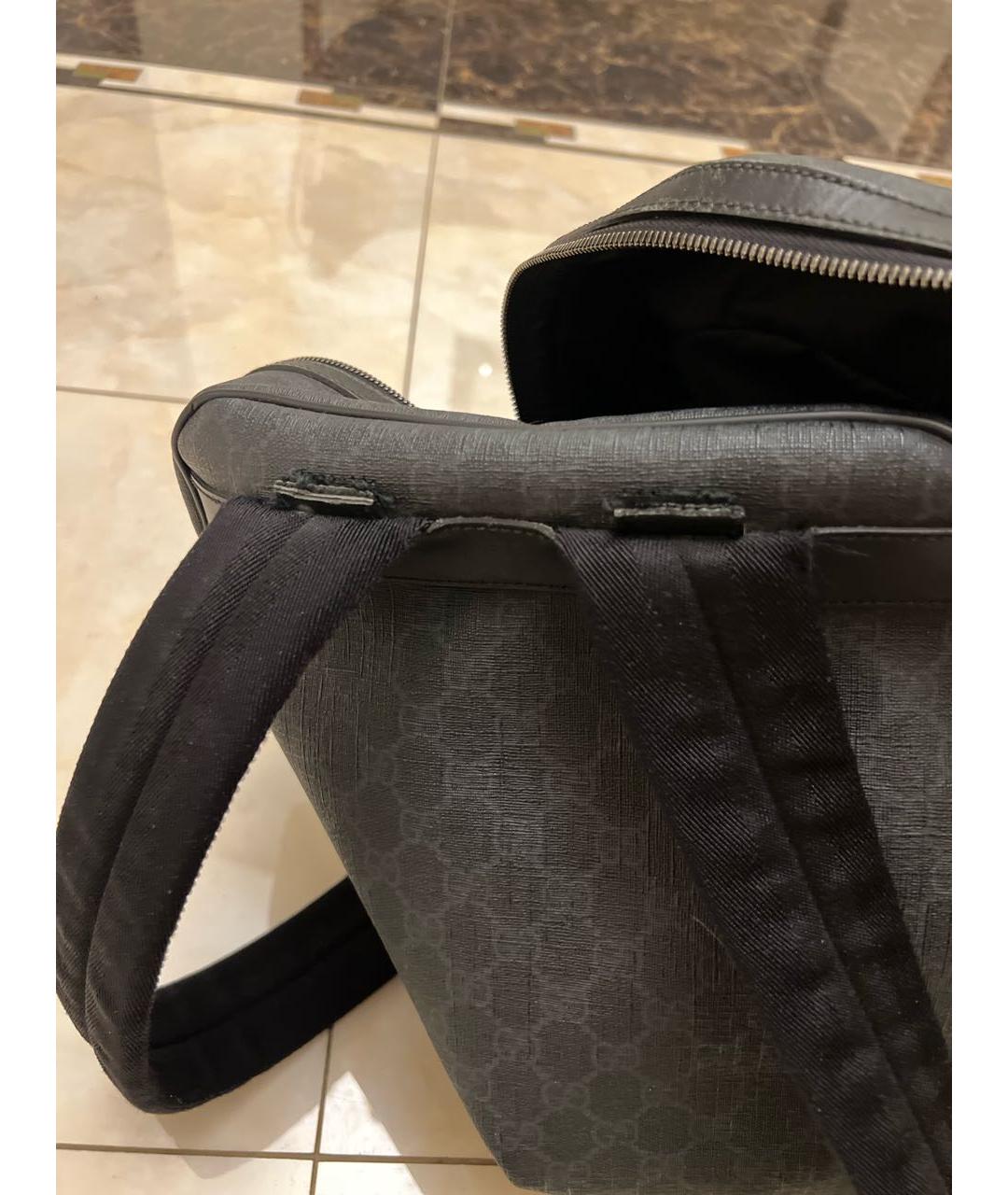 GUCCI Черный кожаный рюкзак, фото 7