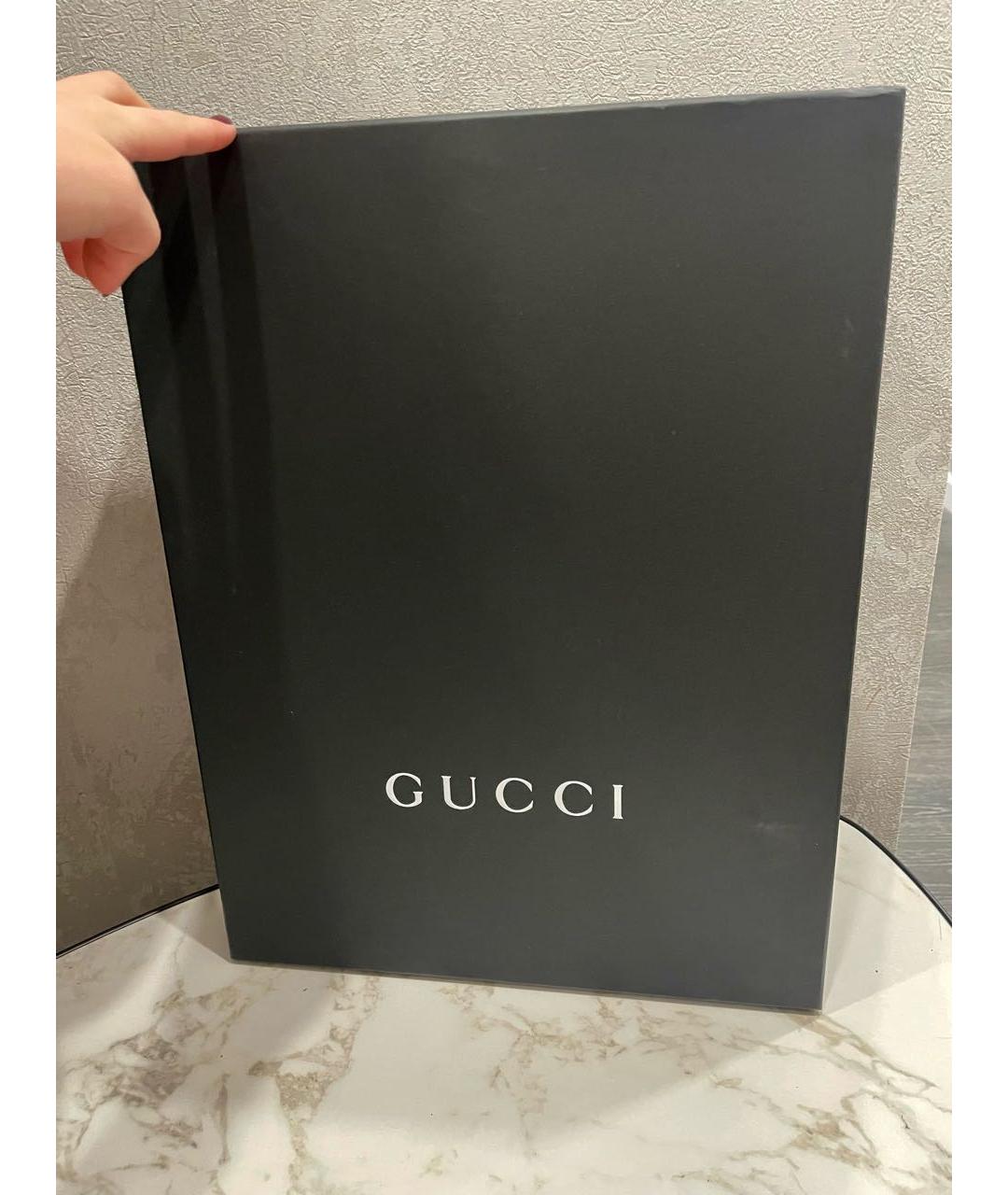 GUCCI Черные кожаные полусапоги, фото 8