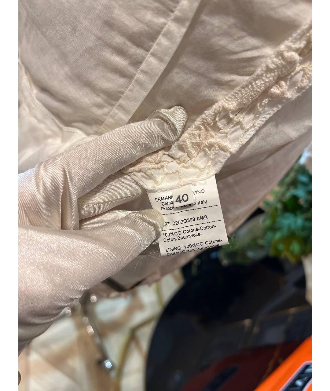 ERMANNO SCERVINO Белое кружевное коктейльное платье, фото 4