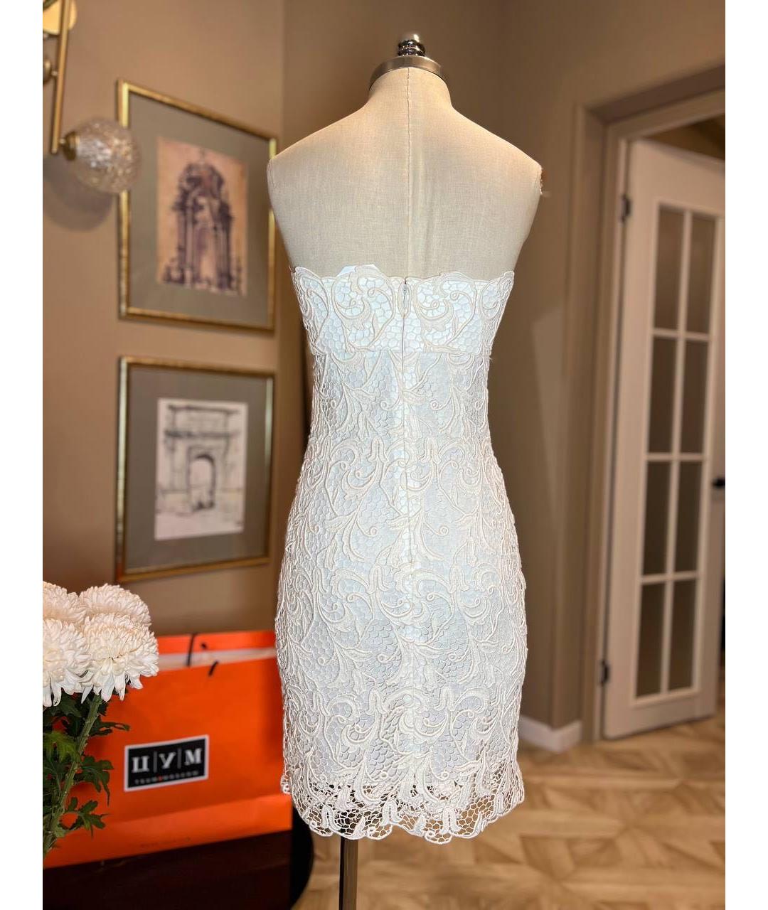 ERMANNO SCERVINO Белое кружевное коктейльное платье, фото 2
