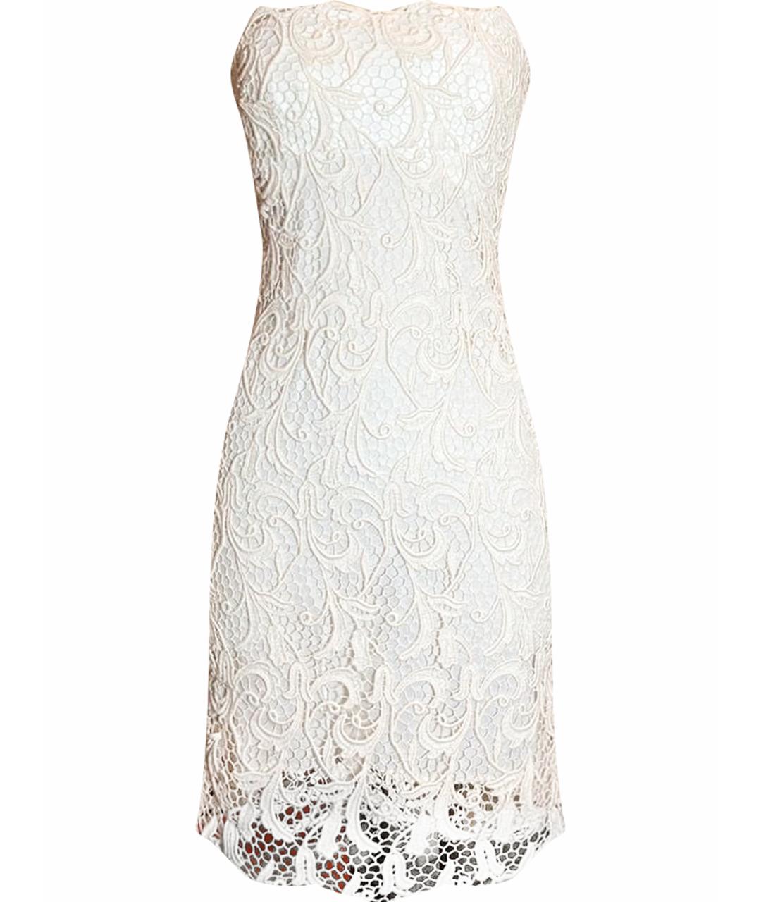 ERMANNO SCERVINO Белое кружевное коктейльное платье, фото 1